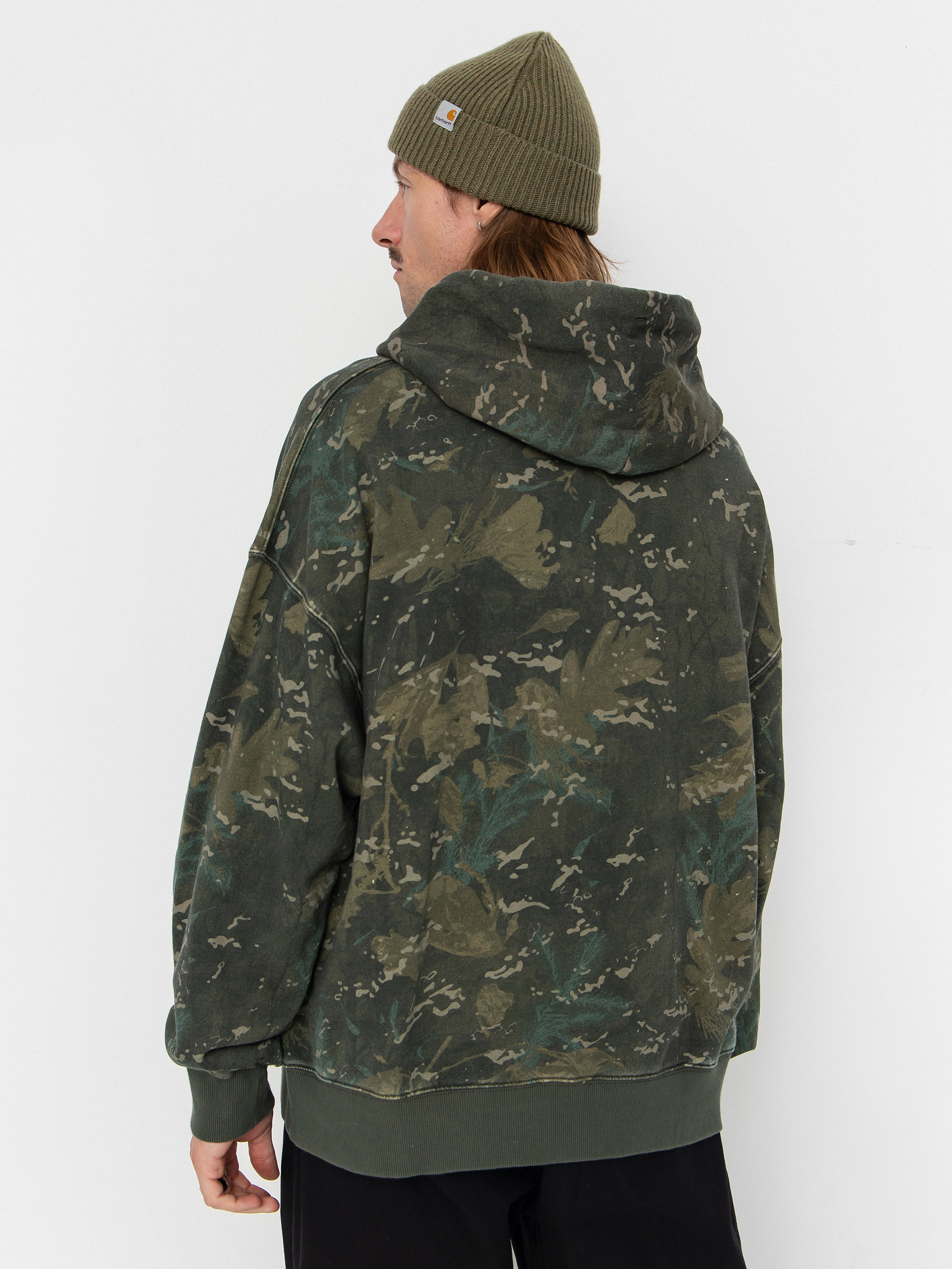 Bluza z kapturem Carhartt WIP Benton HD (camo combi/green/garment dyed)