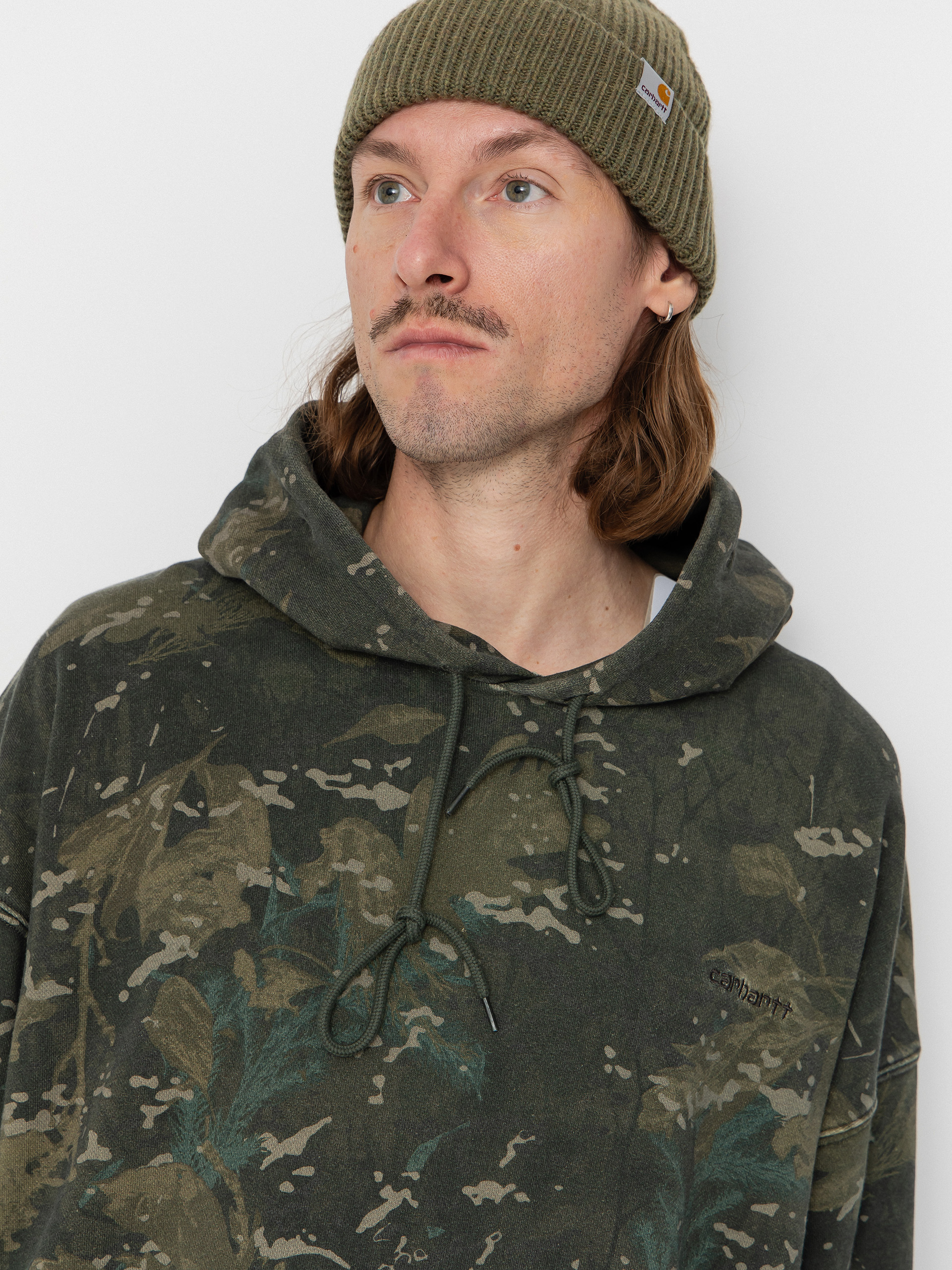 Bluza z kapturem Carhartt WIP Benton HD (camo combi/green/garment dyed)