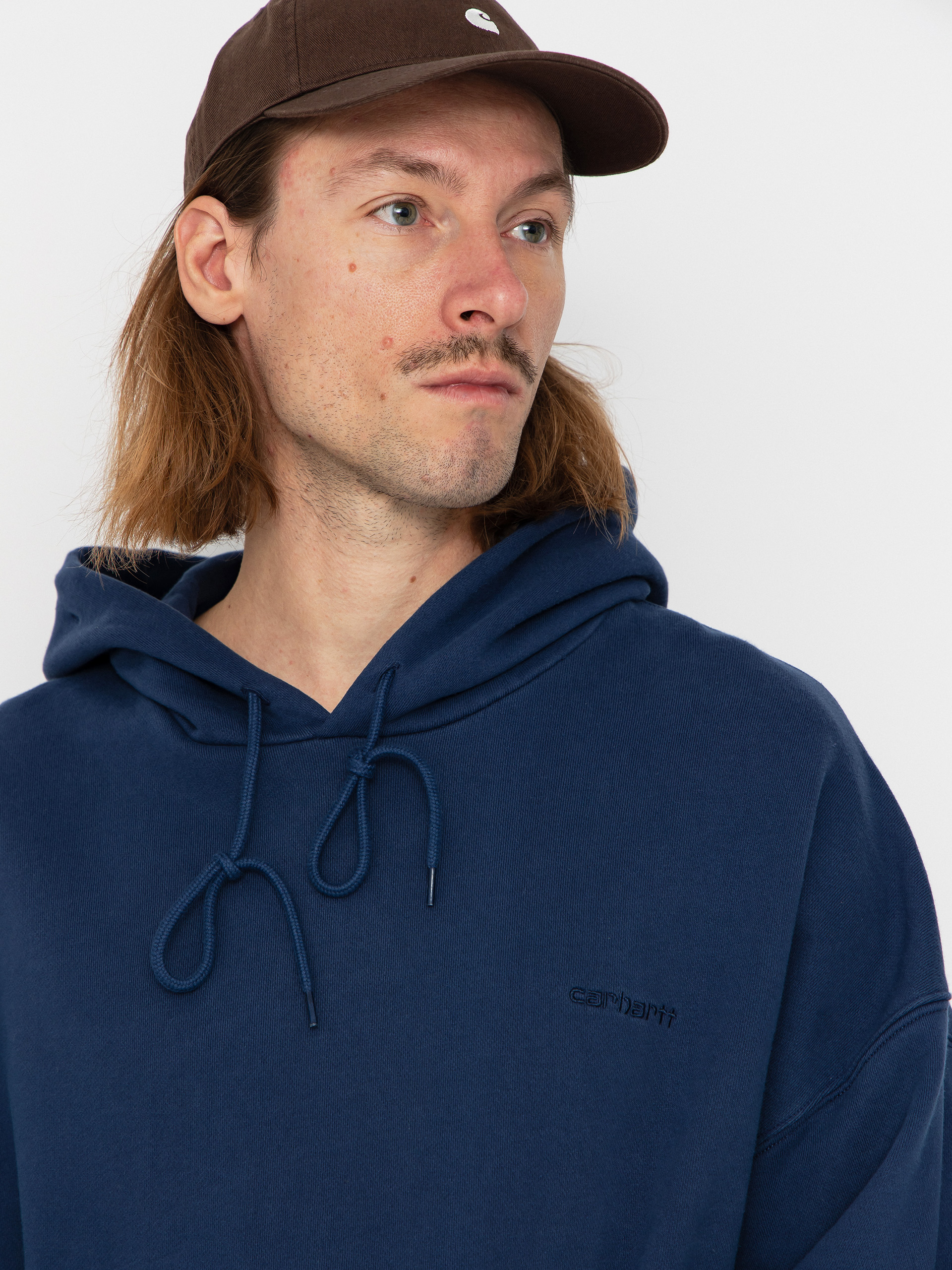 Bluza z kapturem Carhartt WIP Benton HD (jupiter/garment dyed)