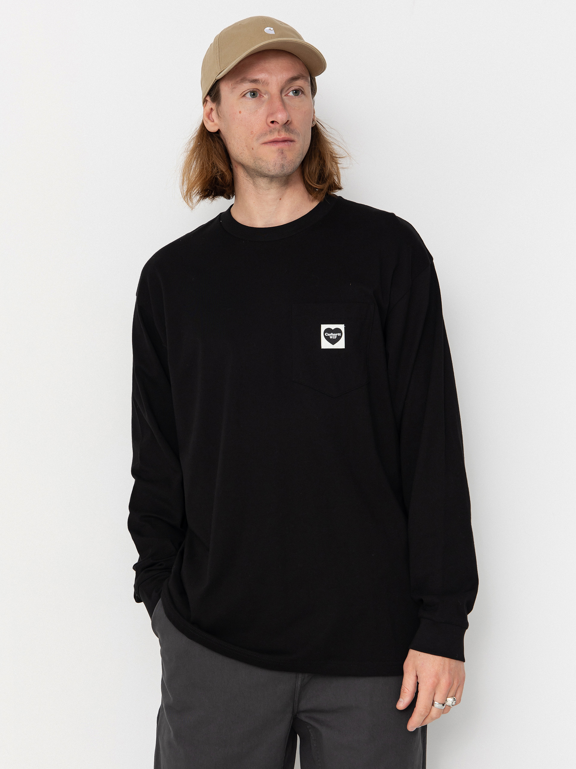 Longsleeve Carhartt WIP Pocket Heart (black/black)