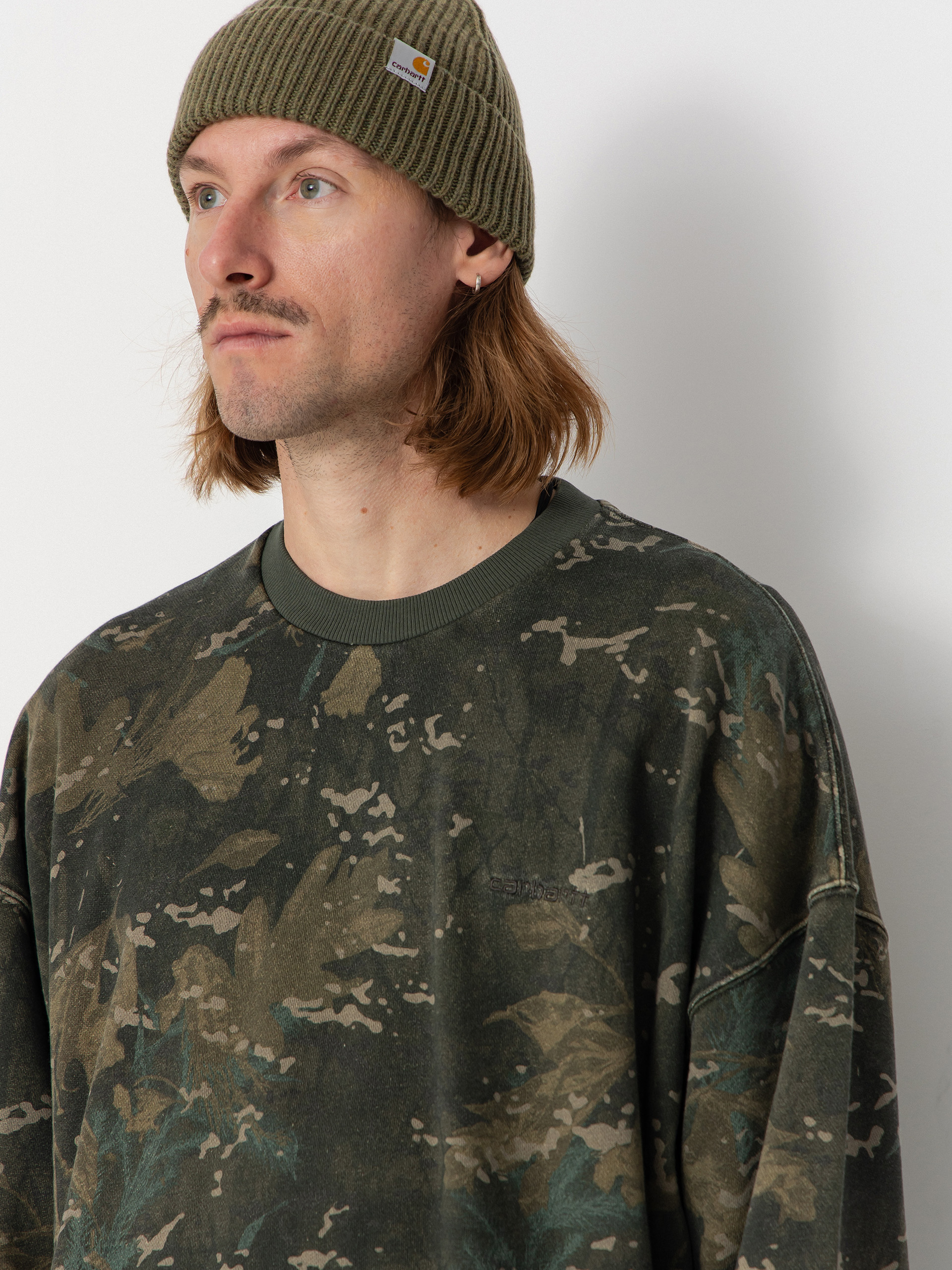 Bluza Carhartt WIP Benton (camo combi/green/garment dyed)
