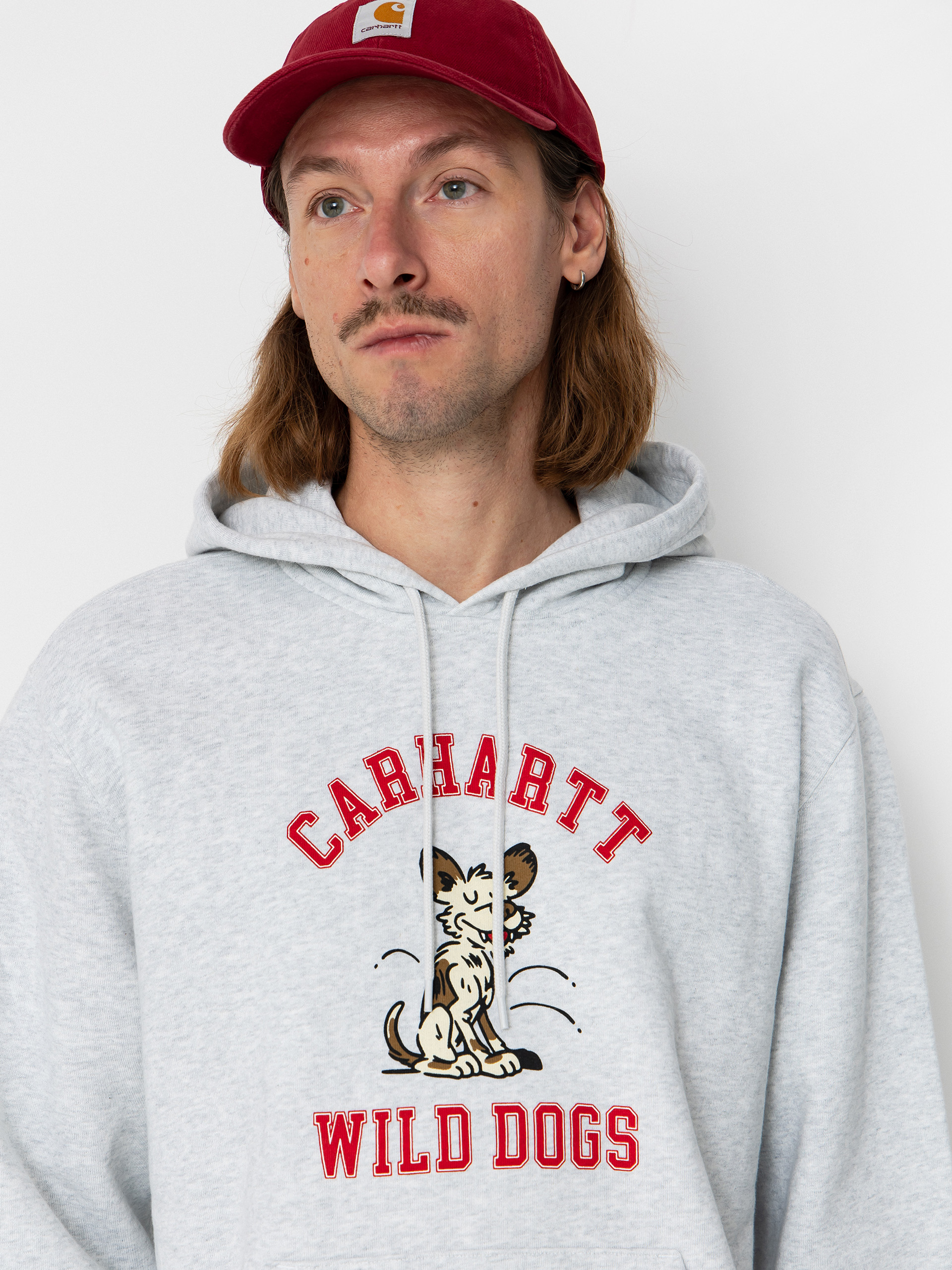 Bluza z kapturem Carhartt WIP Wild Dog HD (ash heather)