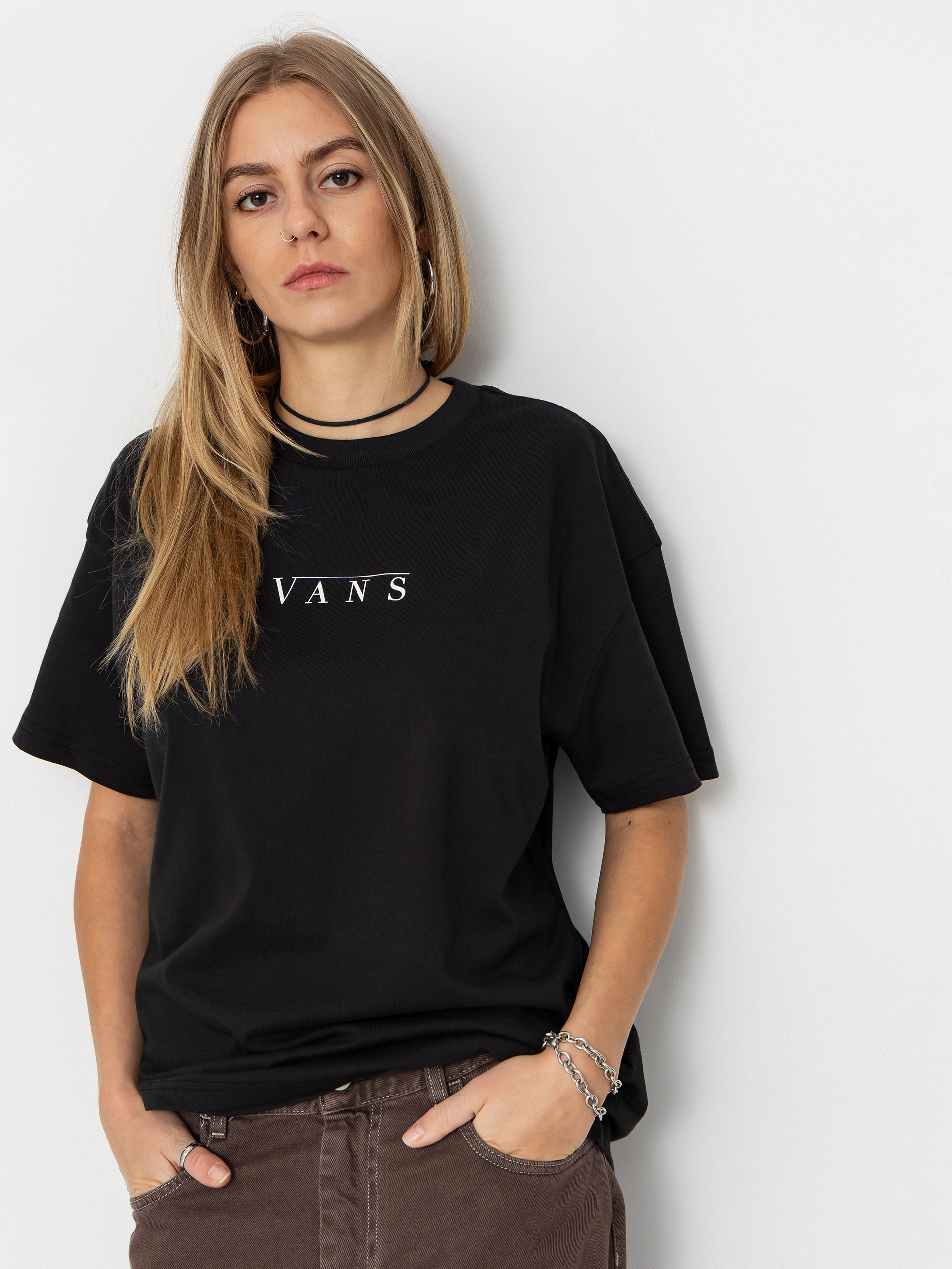 T-shirt Vans Talk Talk Os Wmn (black)