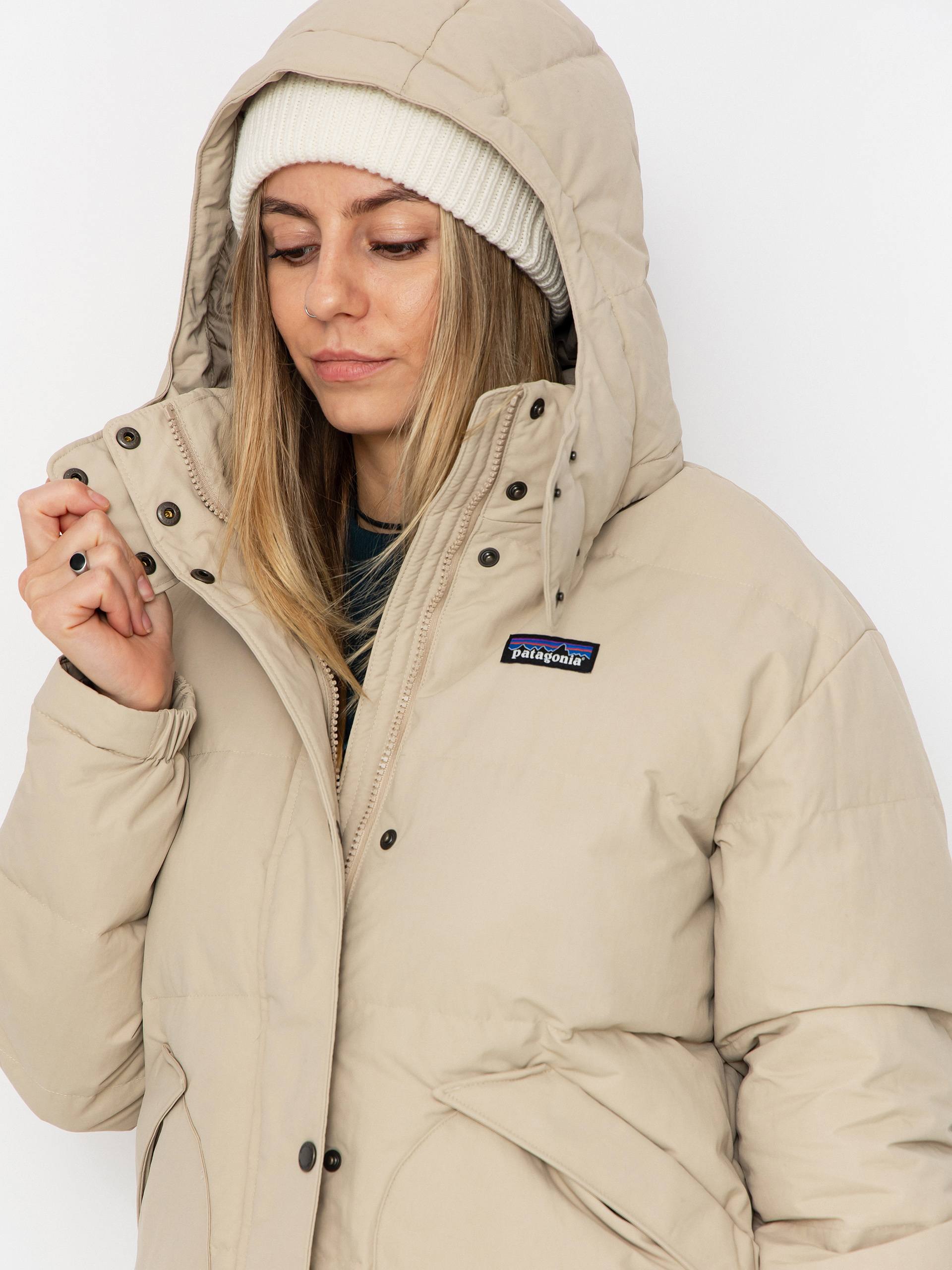 Kurtka Patagonia Downdrift Wmn (oar tan w/seabird grey)