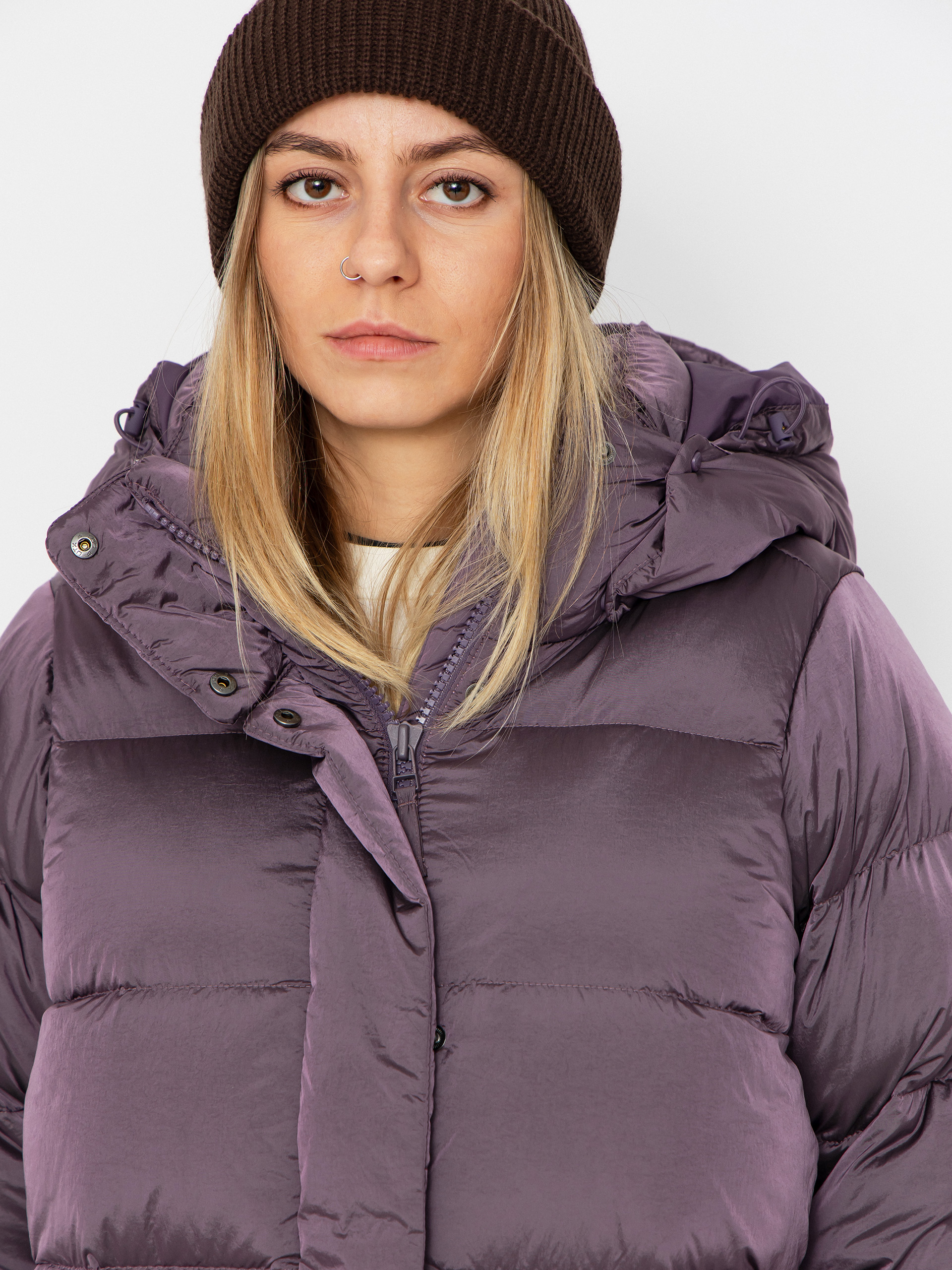 Kurtka Columbia Amaze Puff Hooded Wmn (fig high shine)