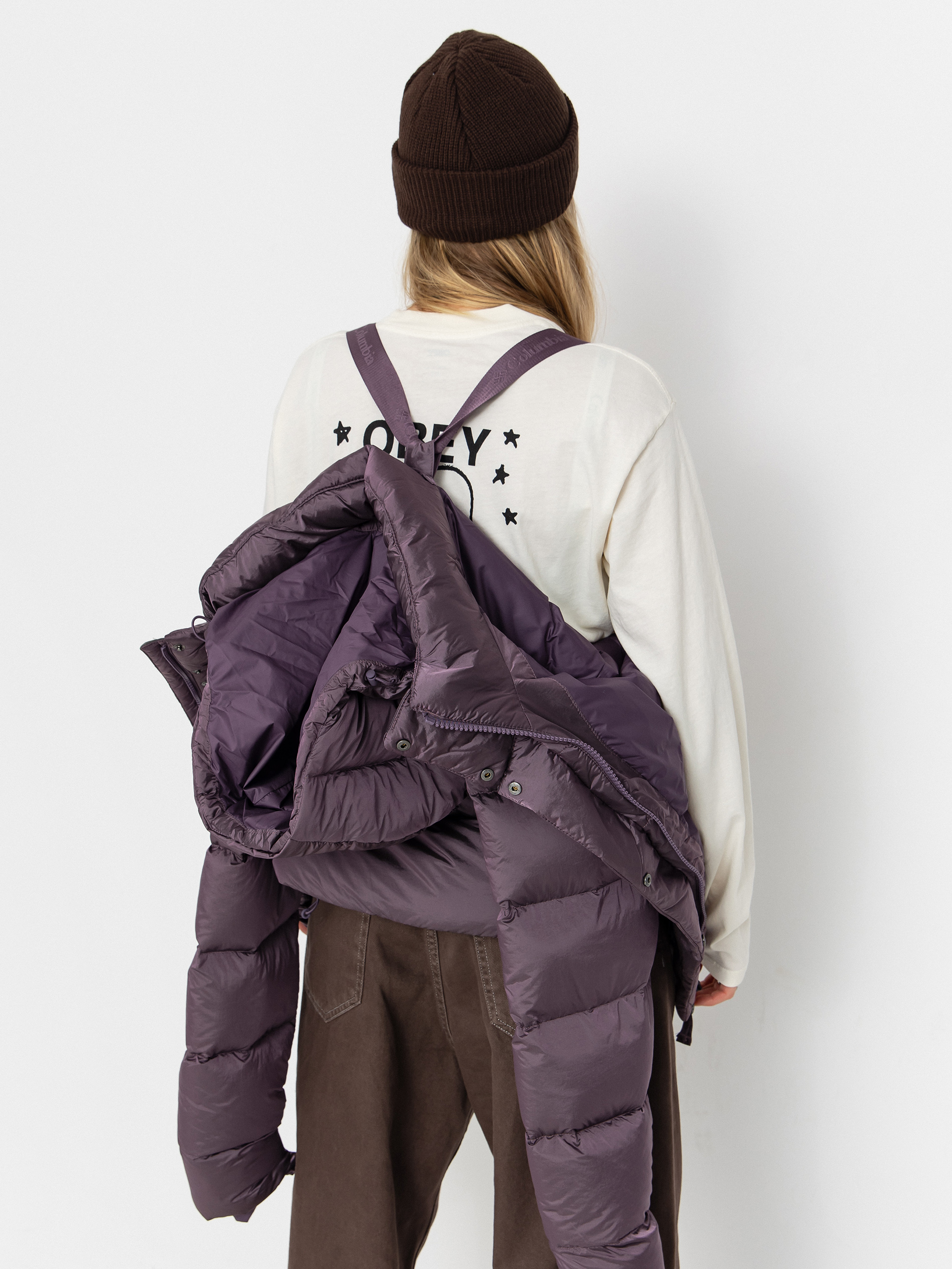 Kurtka Columbia Amaze Puff Hooded Wmn (fig high shine)