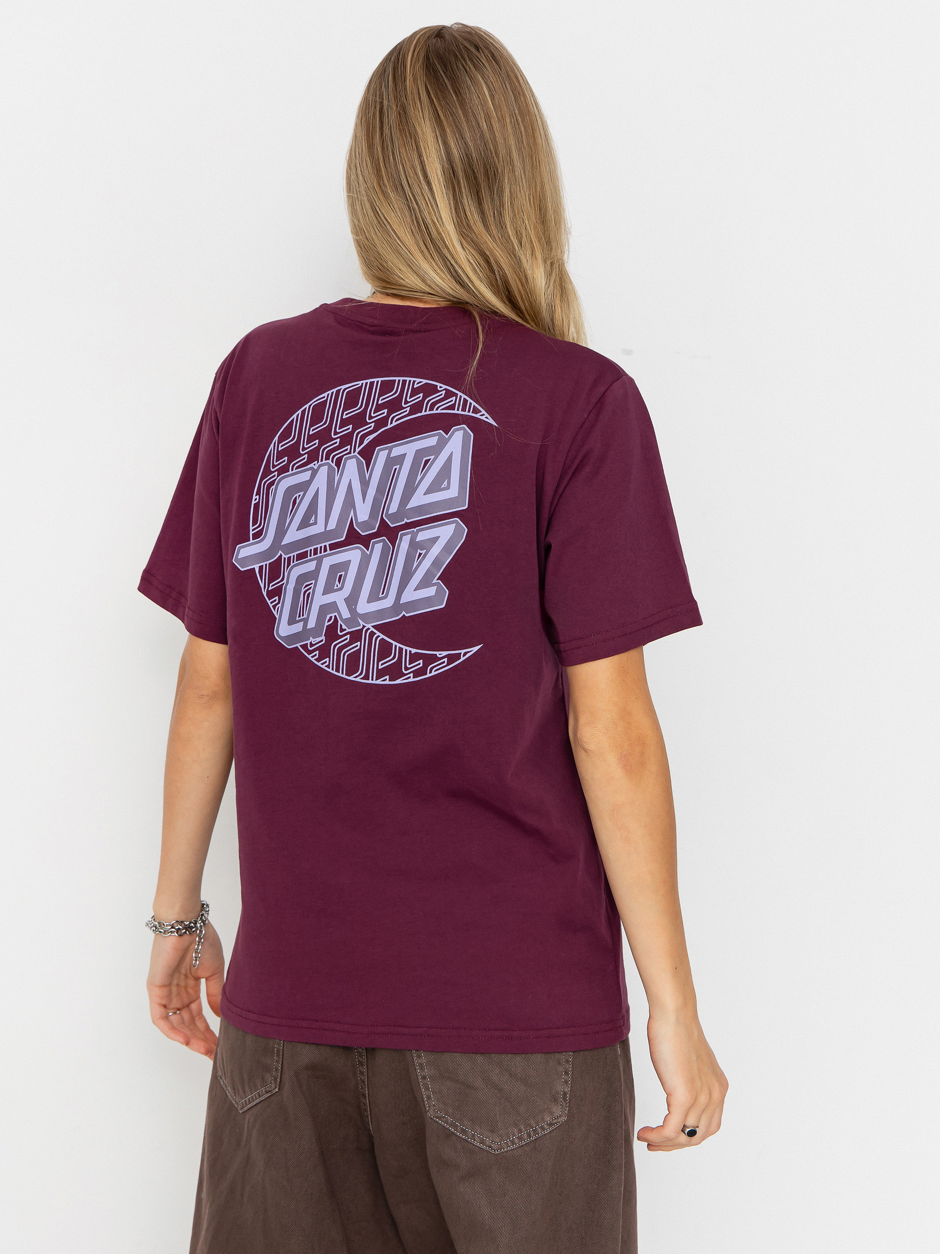 T-shirt Santa Cruz Imprint Moon Dot Wmn (dark cherry)