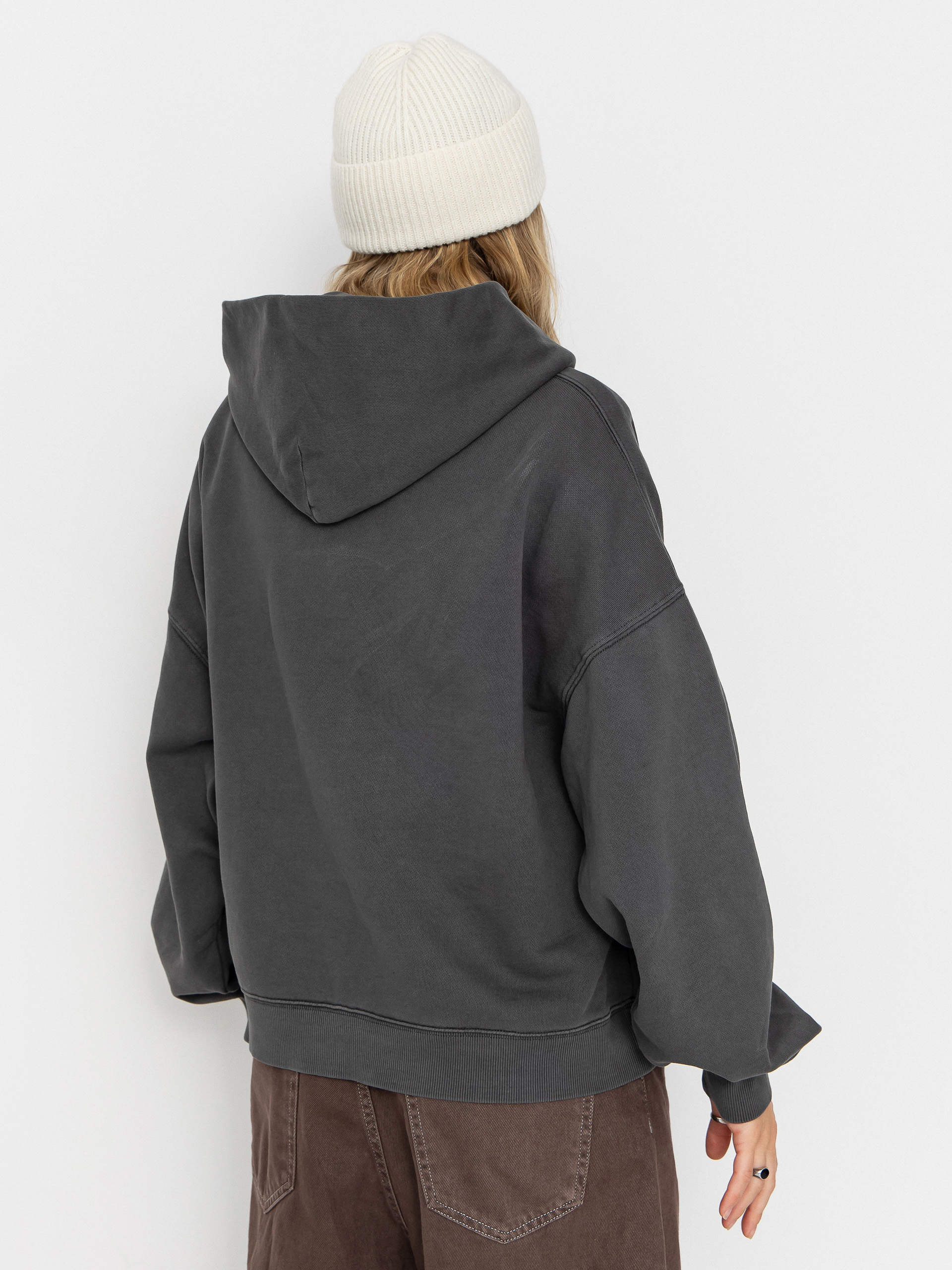 Bluza z kapturem Carhartt WIP Benton HD Wmn (graphite/garment dyed)