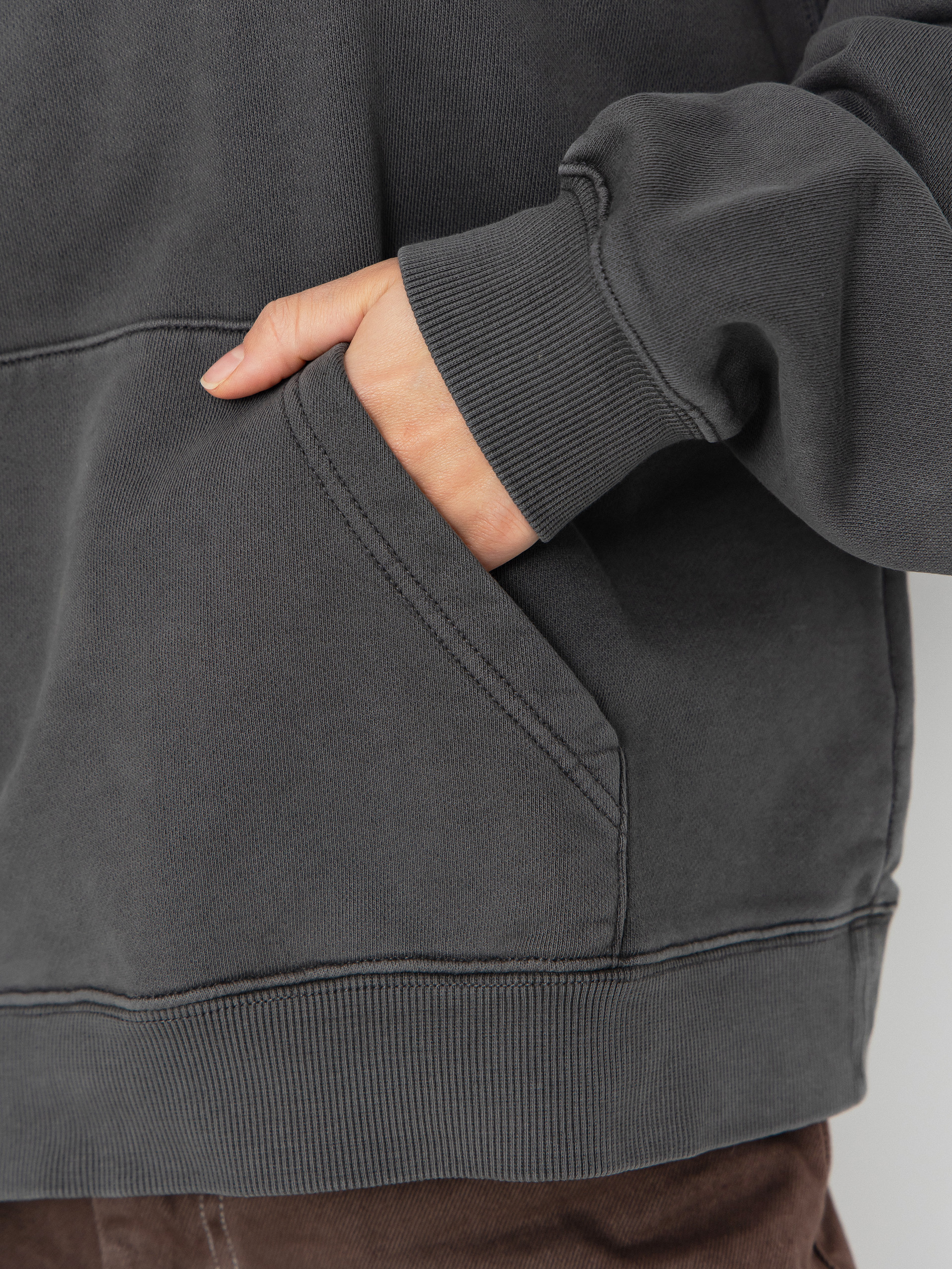 Bluza z kapturem Carhartt WIP Benton HD Wmn (graphite/garment dyed)