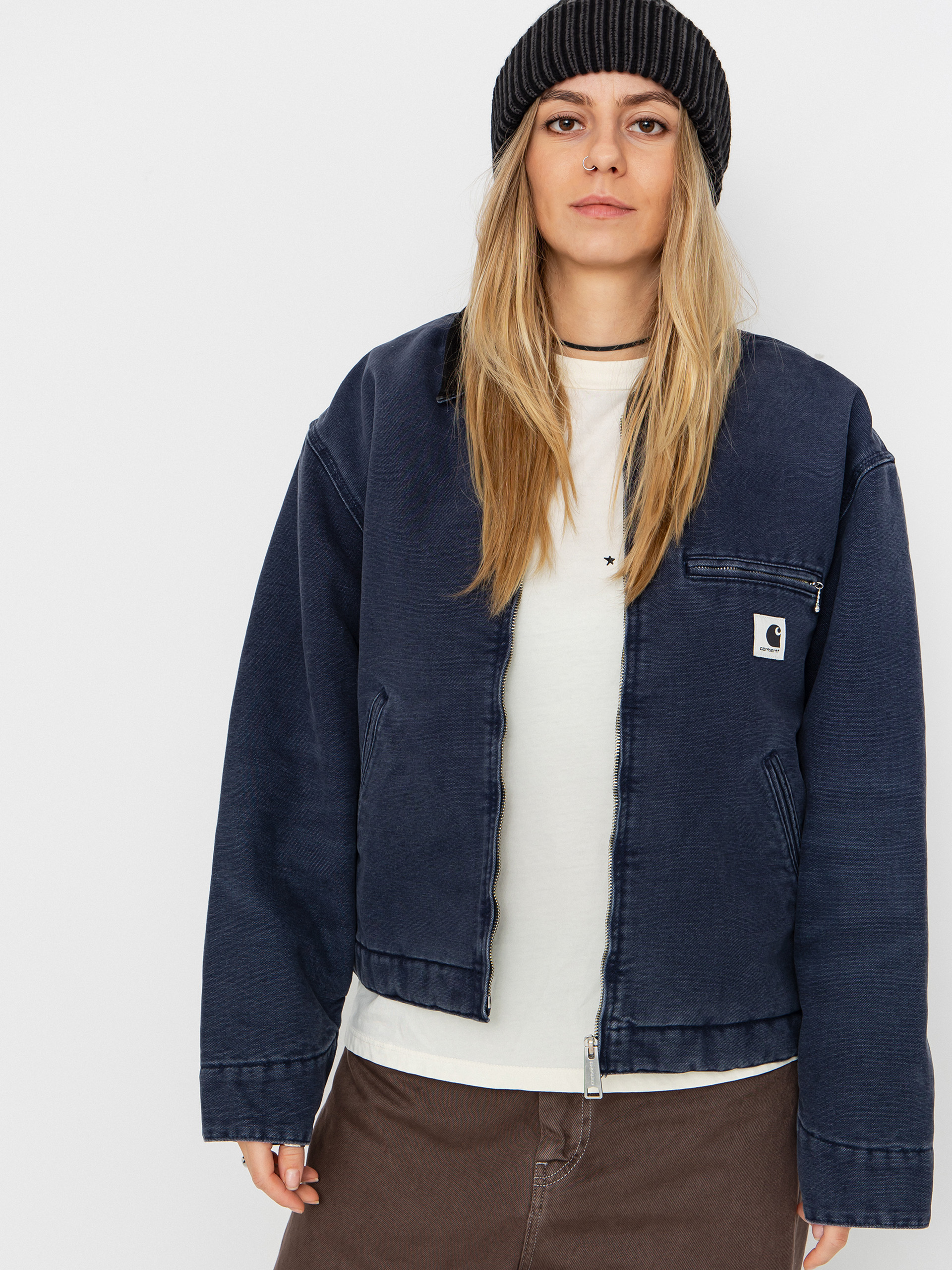 Kurtka Carhartt WIP OG Detroit Wmn (dark navy/black/stone canvas)