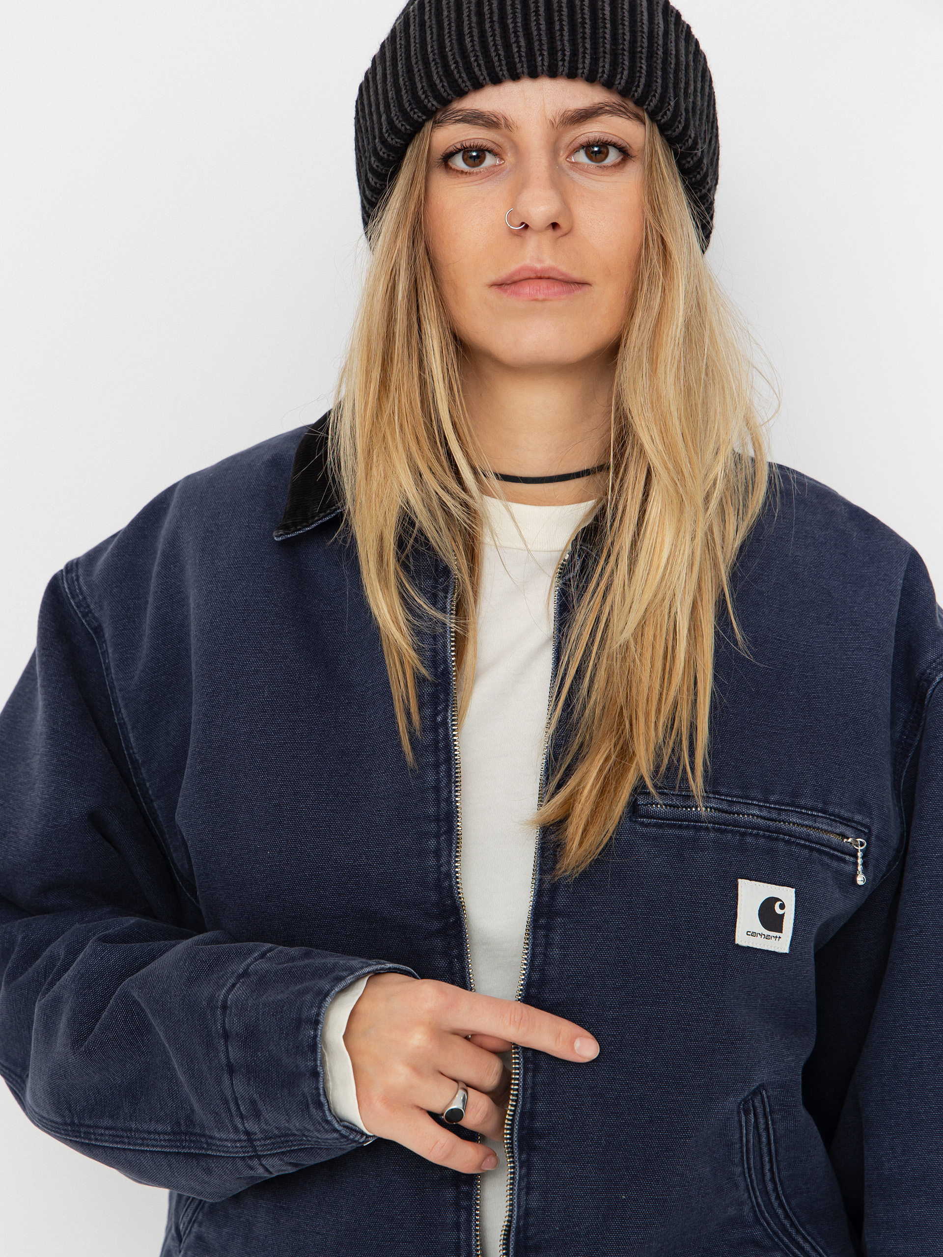 Kurtka Carhartt WIP OG Detroit Wmn (dark navy/black/stone canvas)