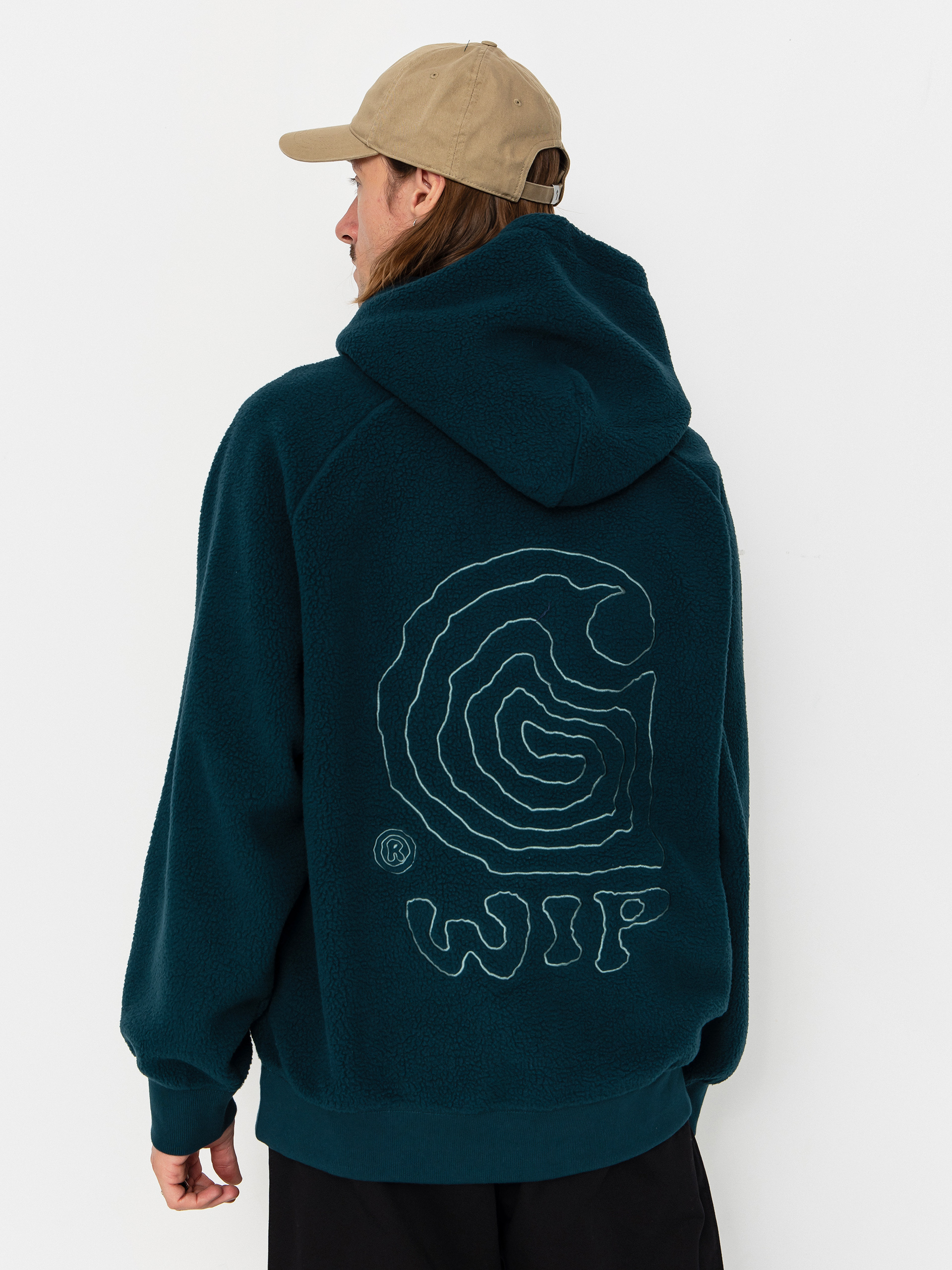 Bluza z kapturem Carhartt WIP Helix HD (deep lagoon/silver pine)