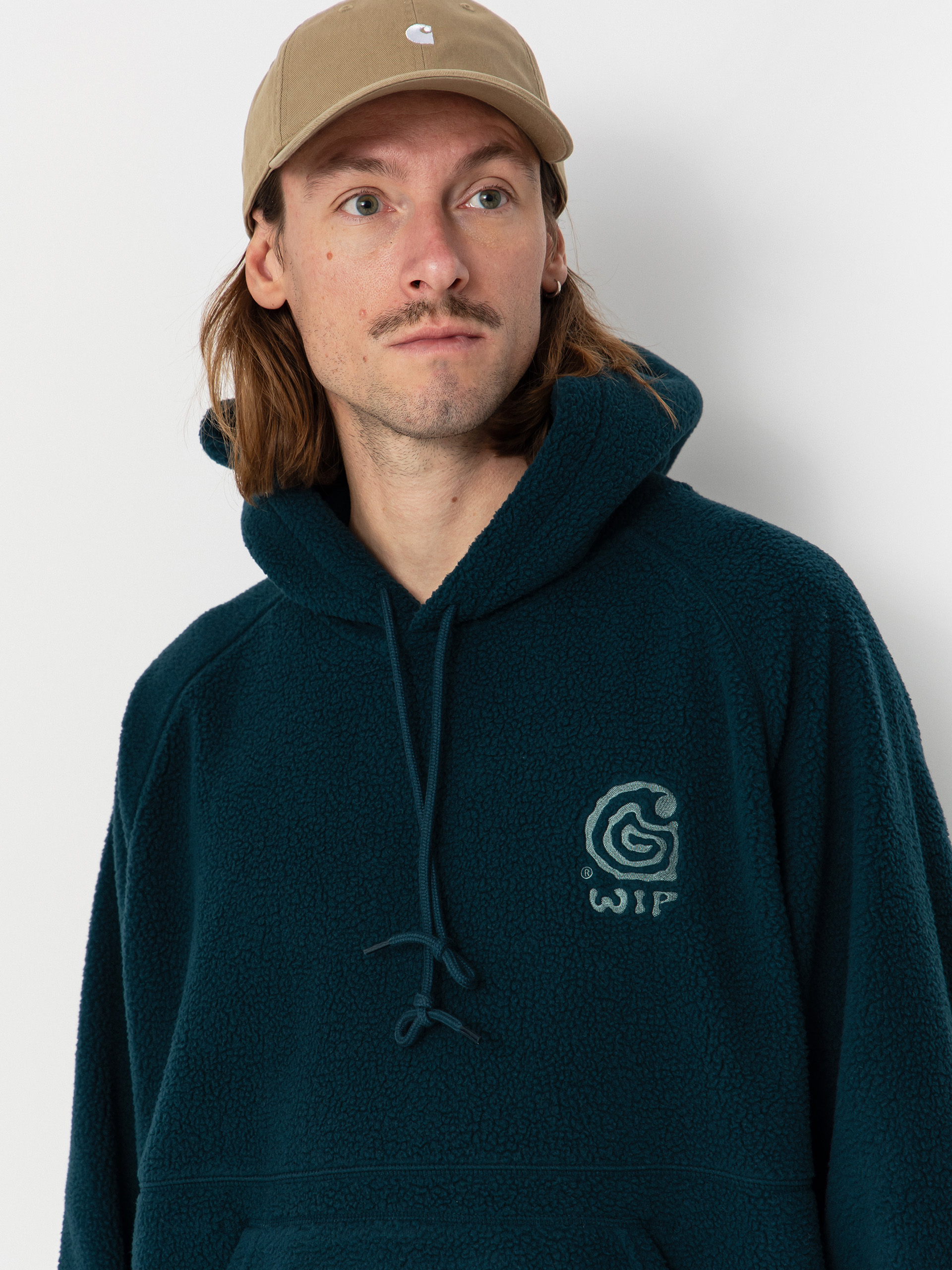 Bluza z kapturem Carhartt WIP Helix HD (deep lagoon/silver pine)