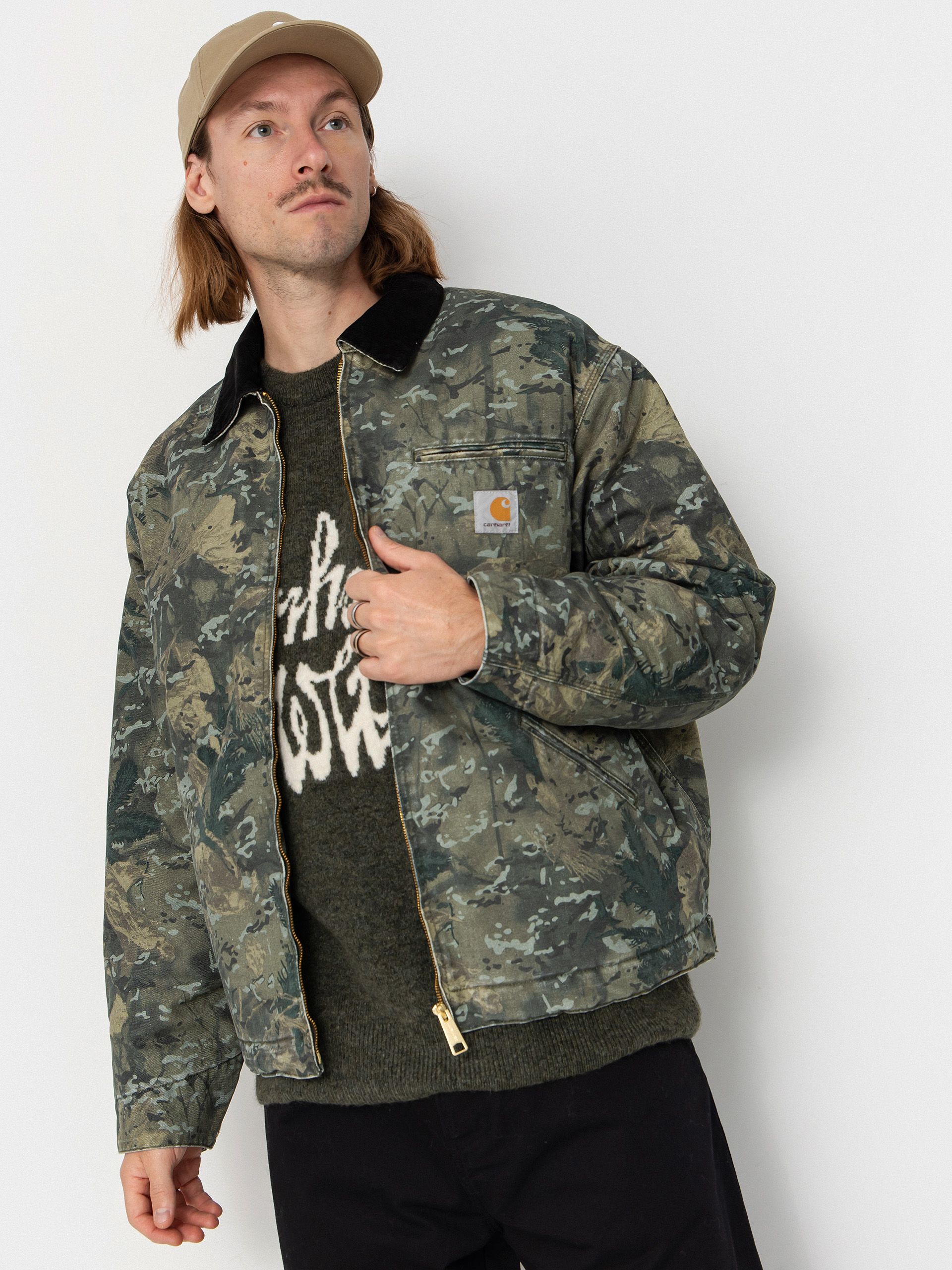 Kurtka Carhartt WIP OG Detroit (camo combi/green/black/stone washed)