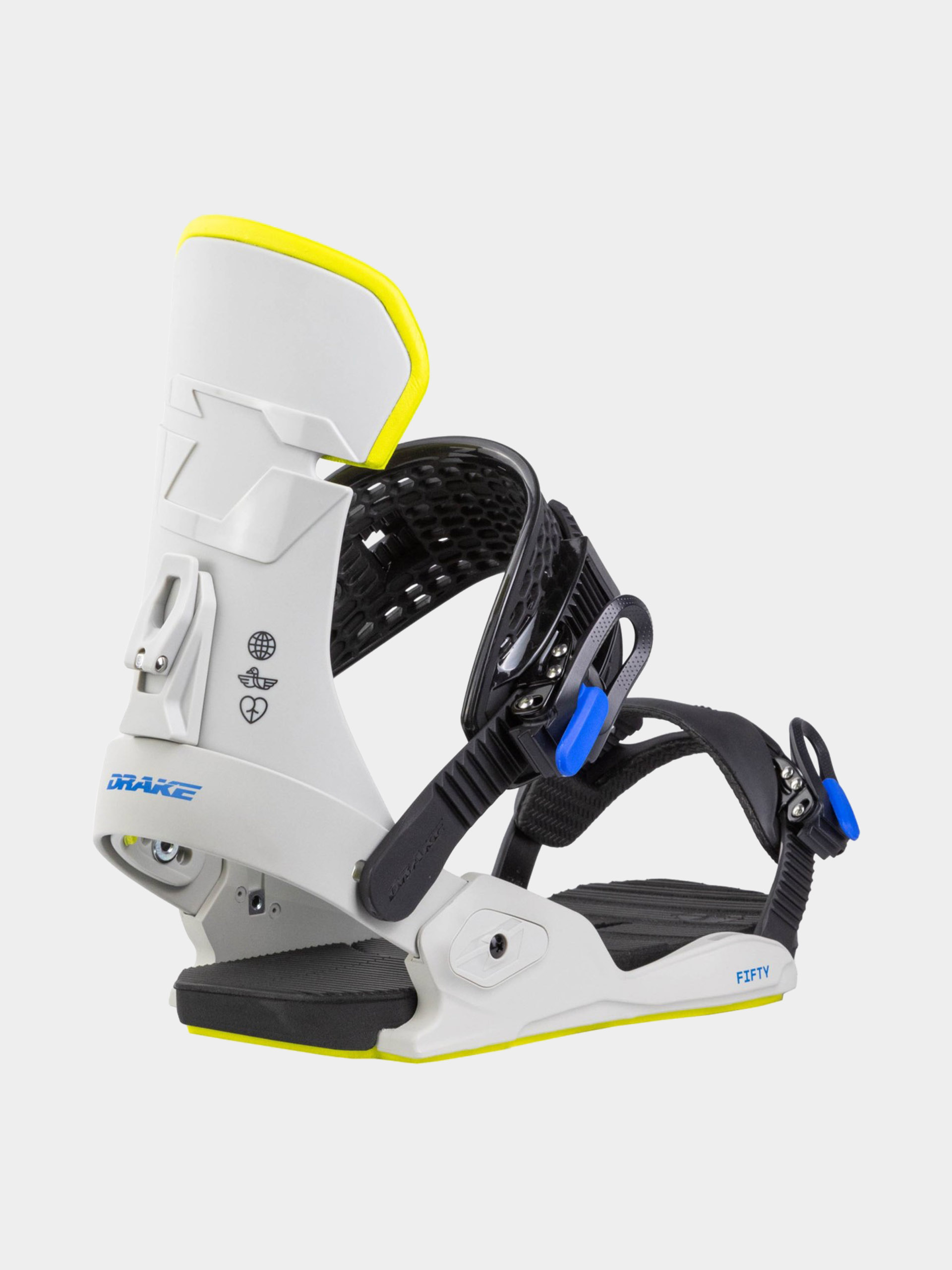 Wiązania snowboardowe Drake Fifty (grey/lime)