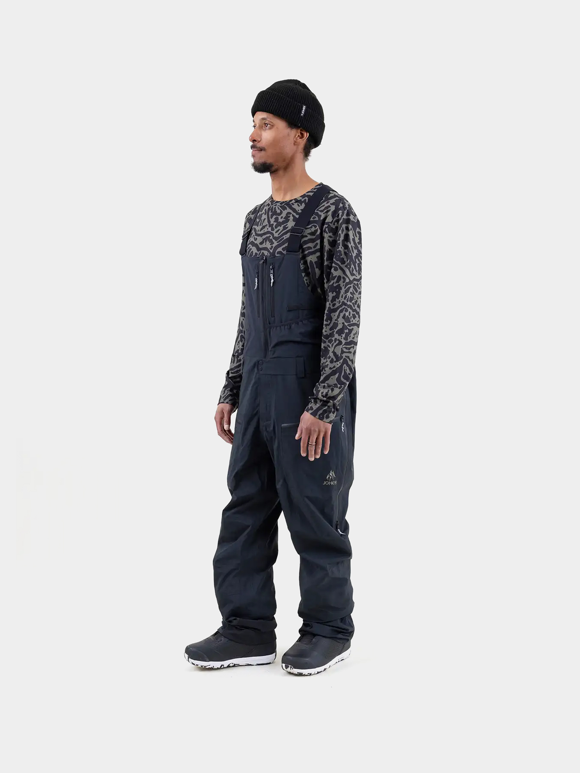 Męskie Spodnie snowboardowe Jones Snowboards Shralpinist Gtx Rec Bib (stealth black)