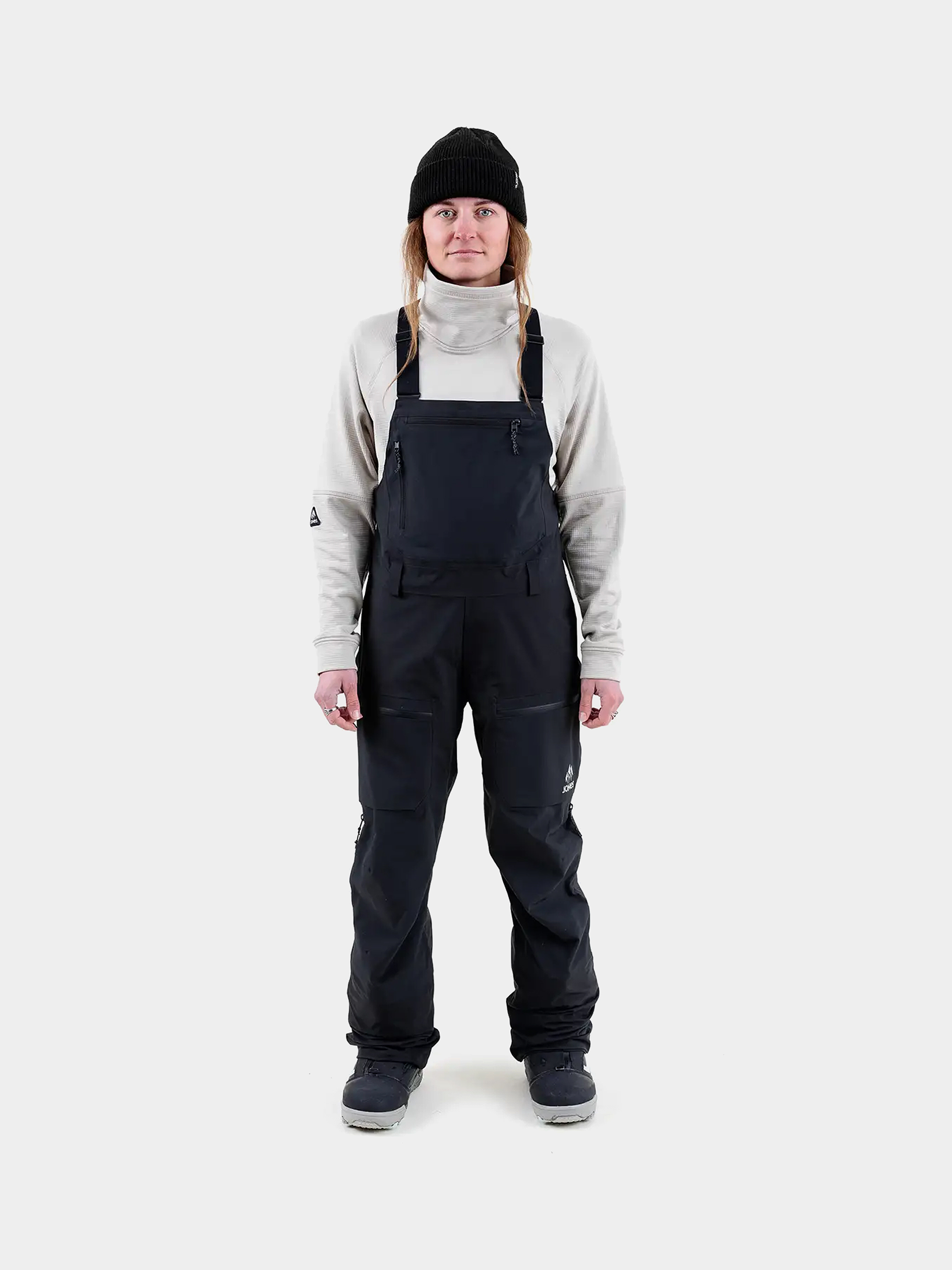 Damskie Spodnie snowboardowe Jones Snowboards Mtn Surf Rec Bib (stealth black)