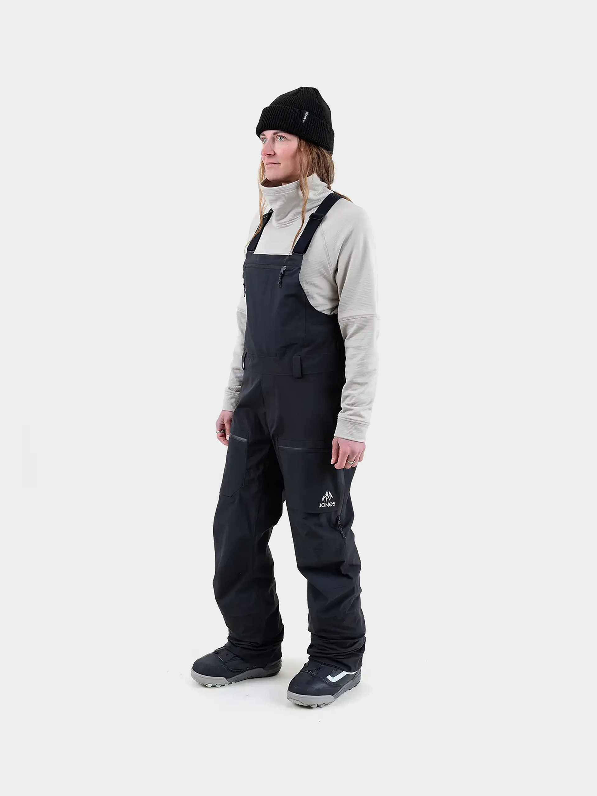 Spodnie snowboardowe Jones Snowboards Mtn Surf Rec Bib Wmn (stealth black)