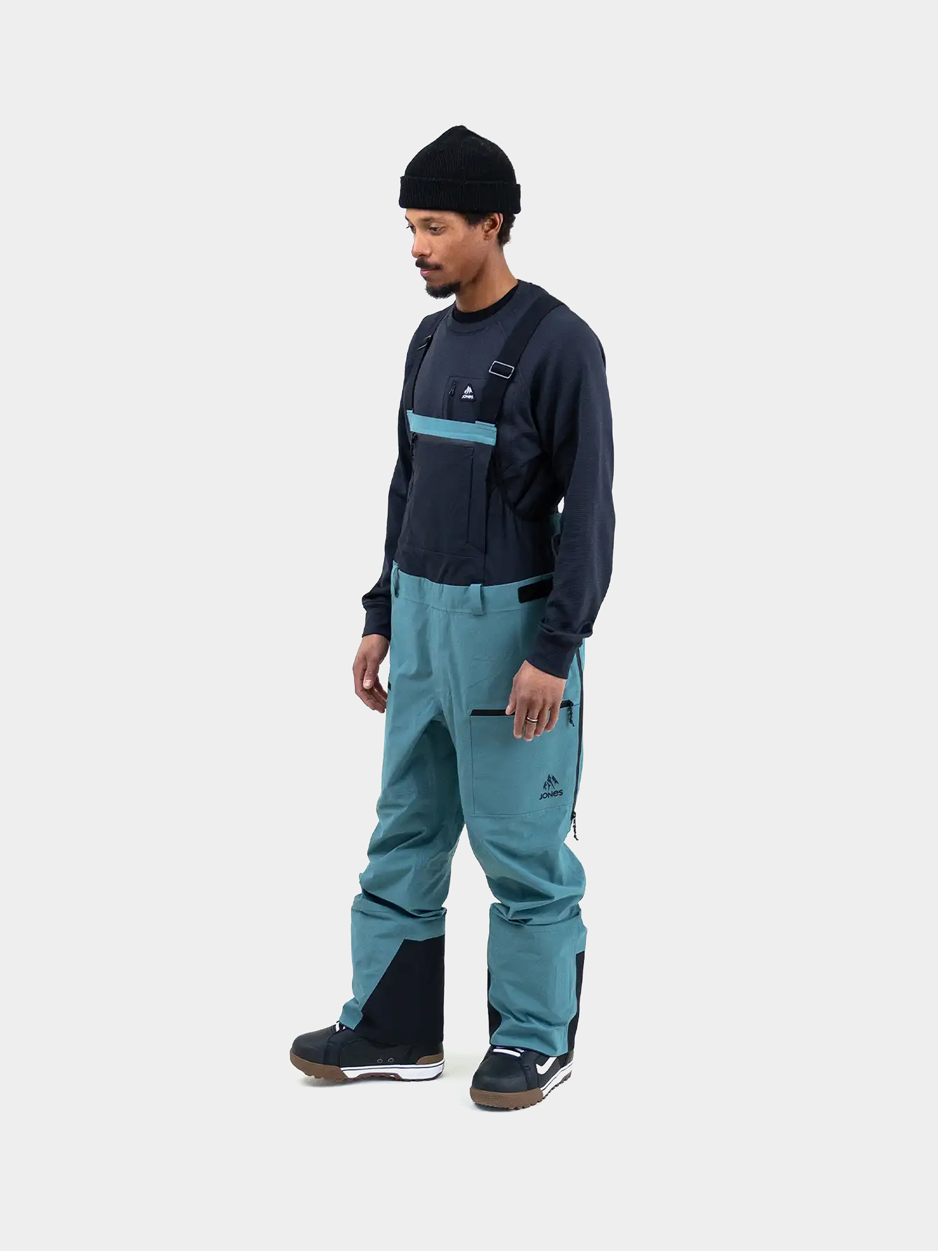 Męskie Spodnie snowboardowe Jones Snowboards Shralpinist Str Rec Bib (atlantic blue)