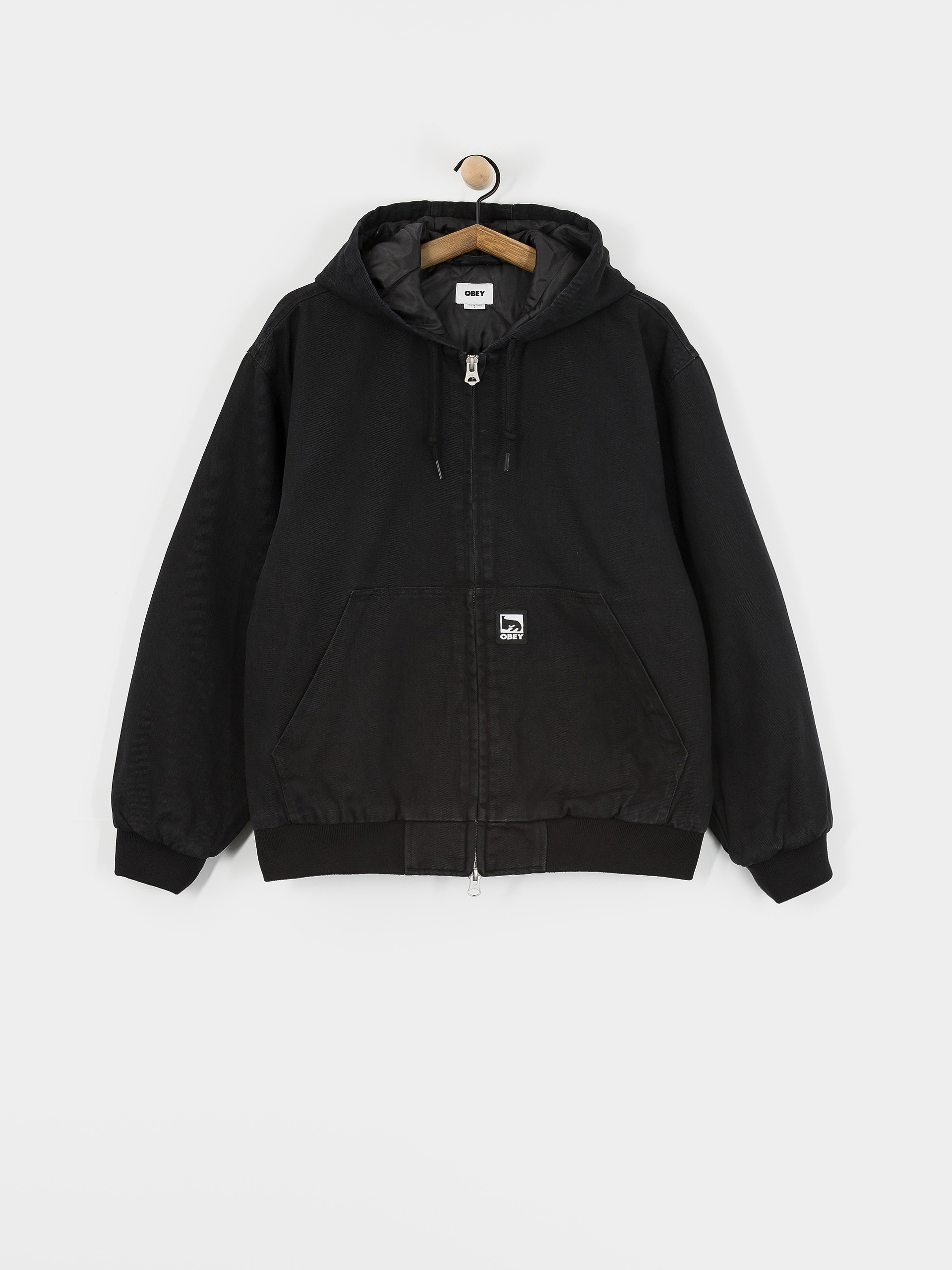 Kurtka z kapturem OBEY Obey Randy ZHD (black faded wash)