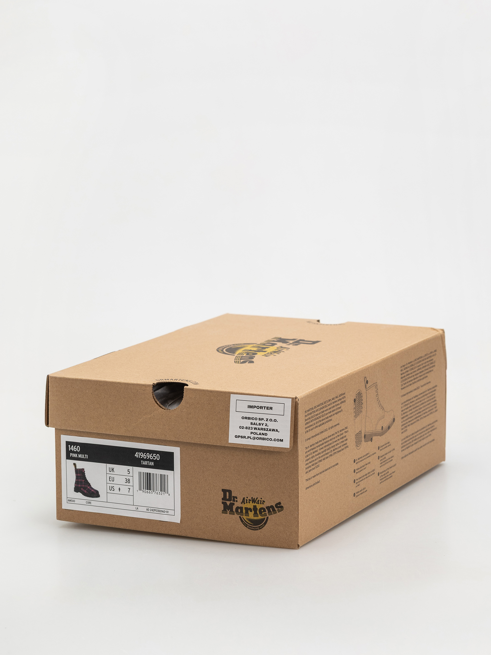 Buty Dr. Martens 1460 Wmn (pink multi tartan)