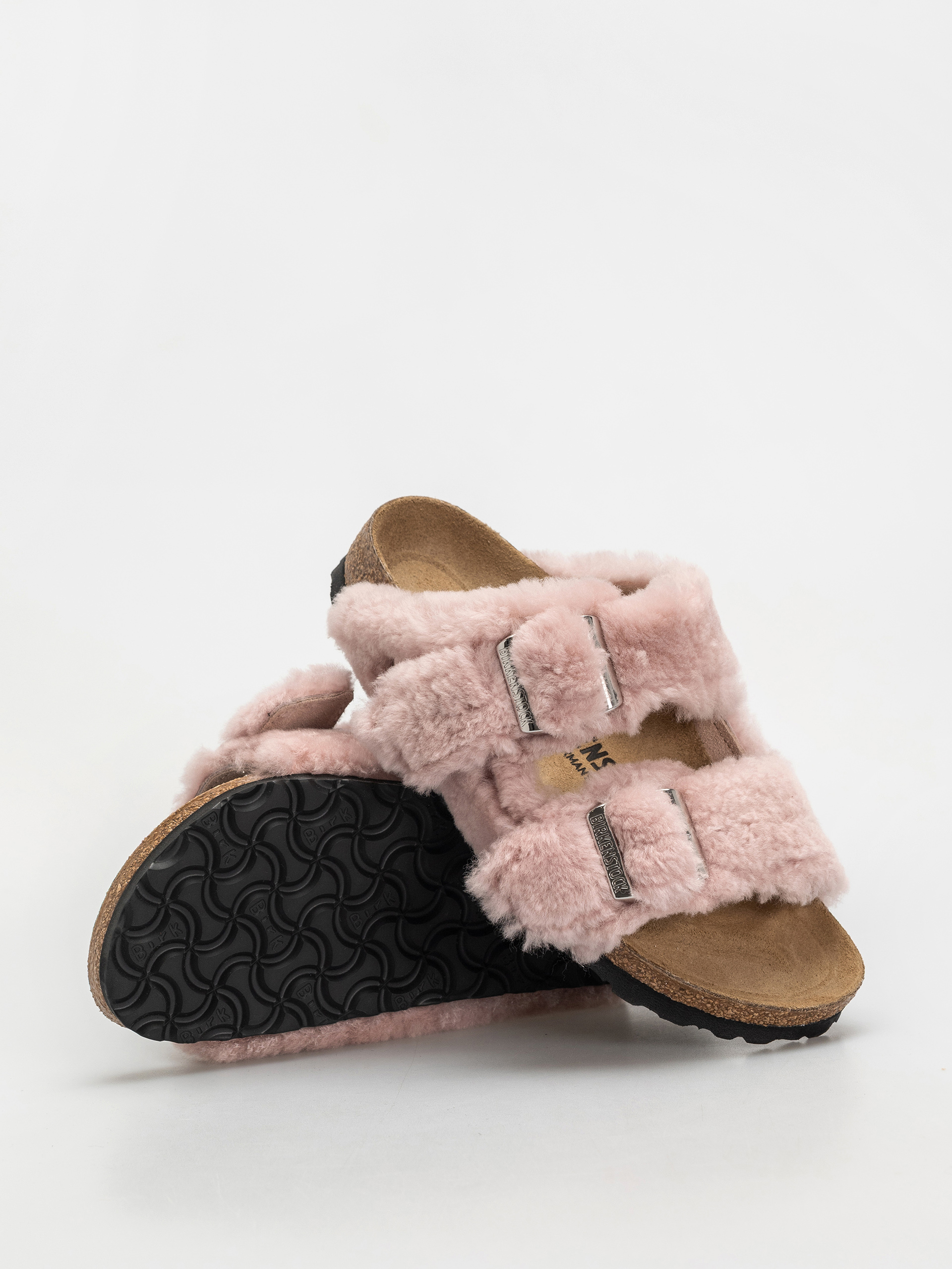 Klapki Birkenstock Arizona Shearling Cover Upper Narrow Wmn (crystal rose)