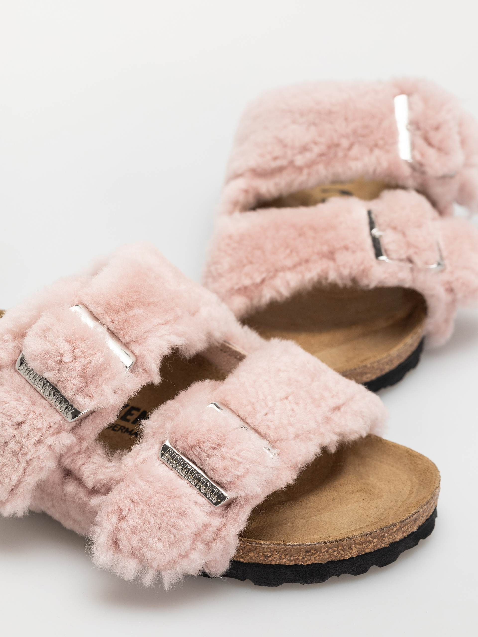 Klapki Birkenstock Arizona Shearling Cover Upper Narrow Wmn (crystal rose)