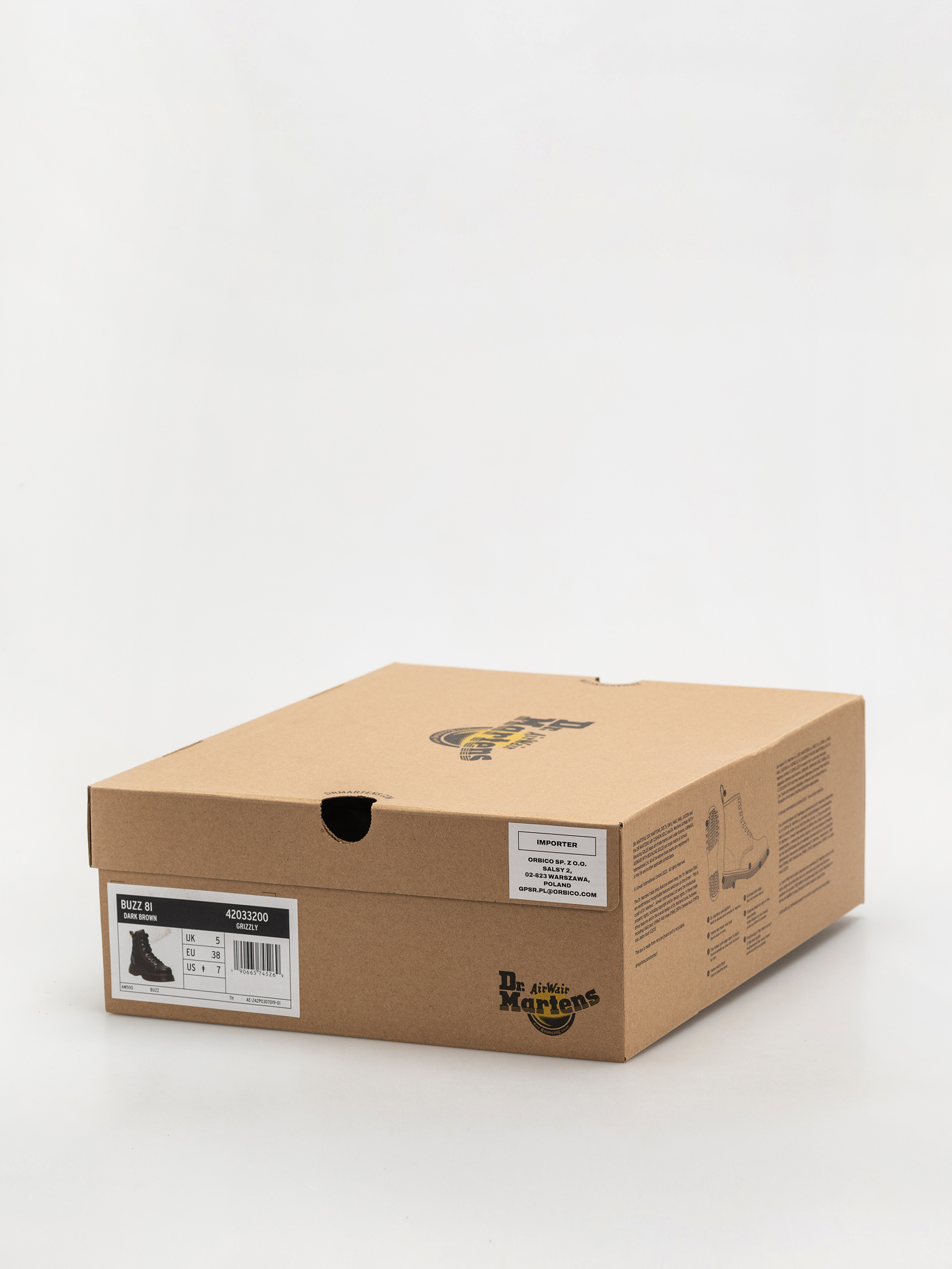 Buty Dr. Martens Buzz 8i Wmn (dark brown grizzly)