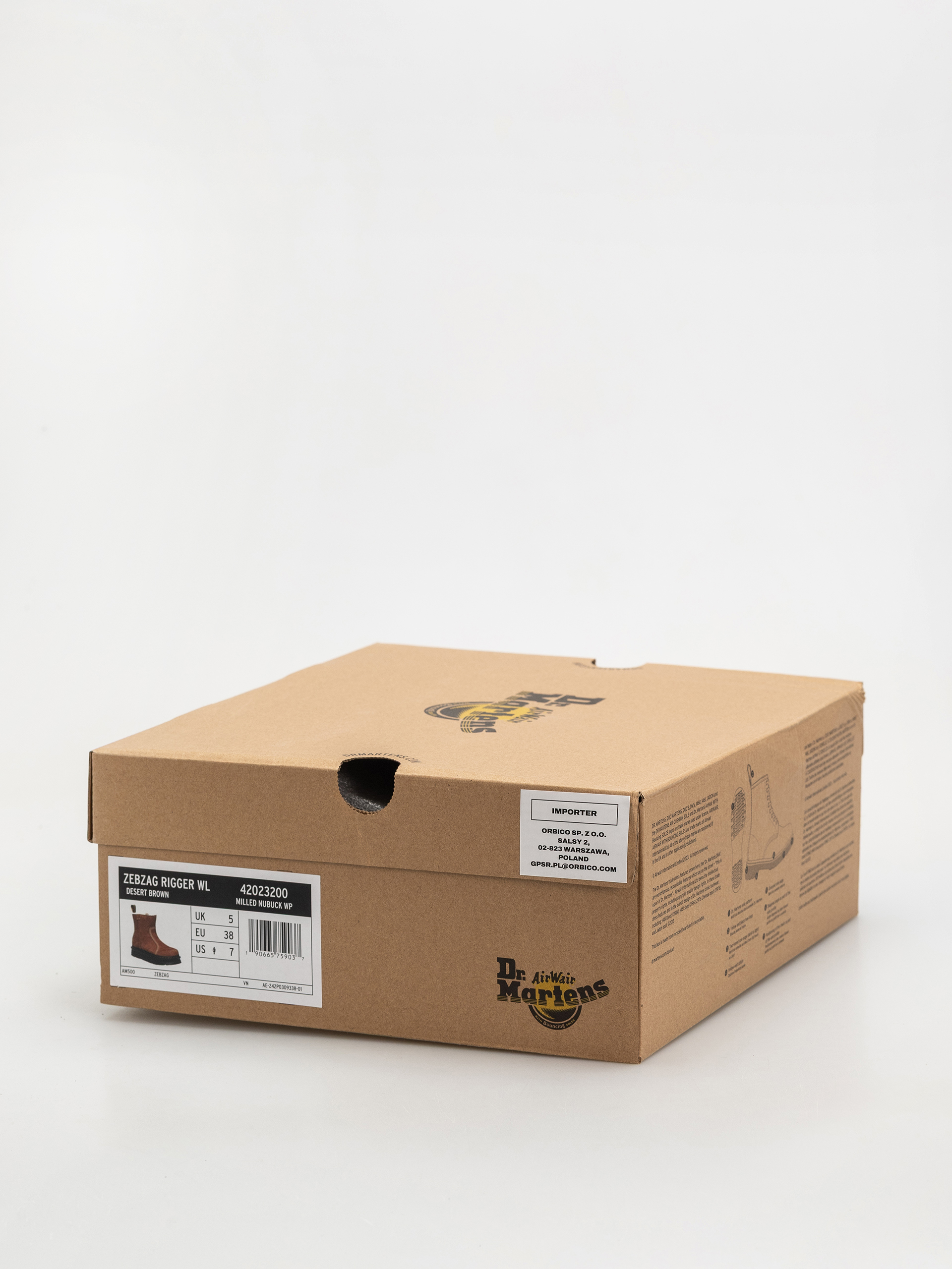 Buty Dr. Martens ZebZag Rigger WL Rigger Wmn (desert brown milled nubuck wp)