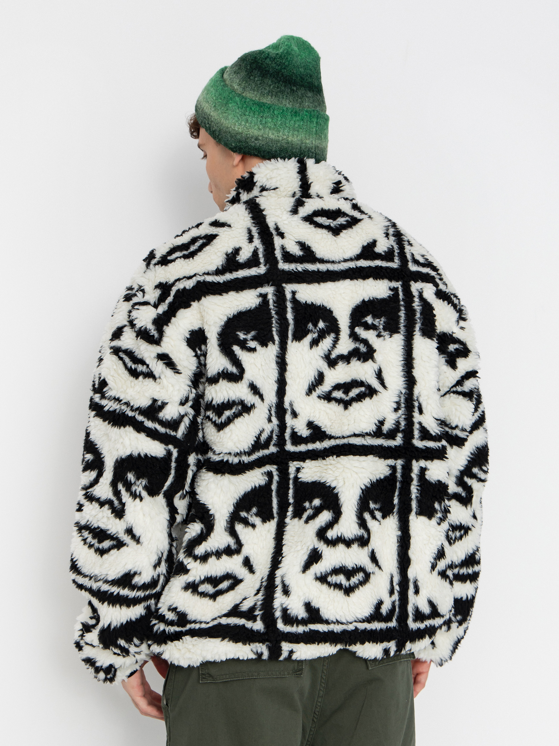 Męski Polar OBEY Obey Repeated Icon Sherpa (black multi)