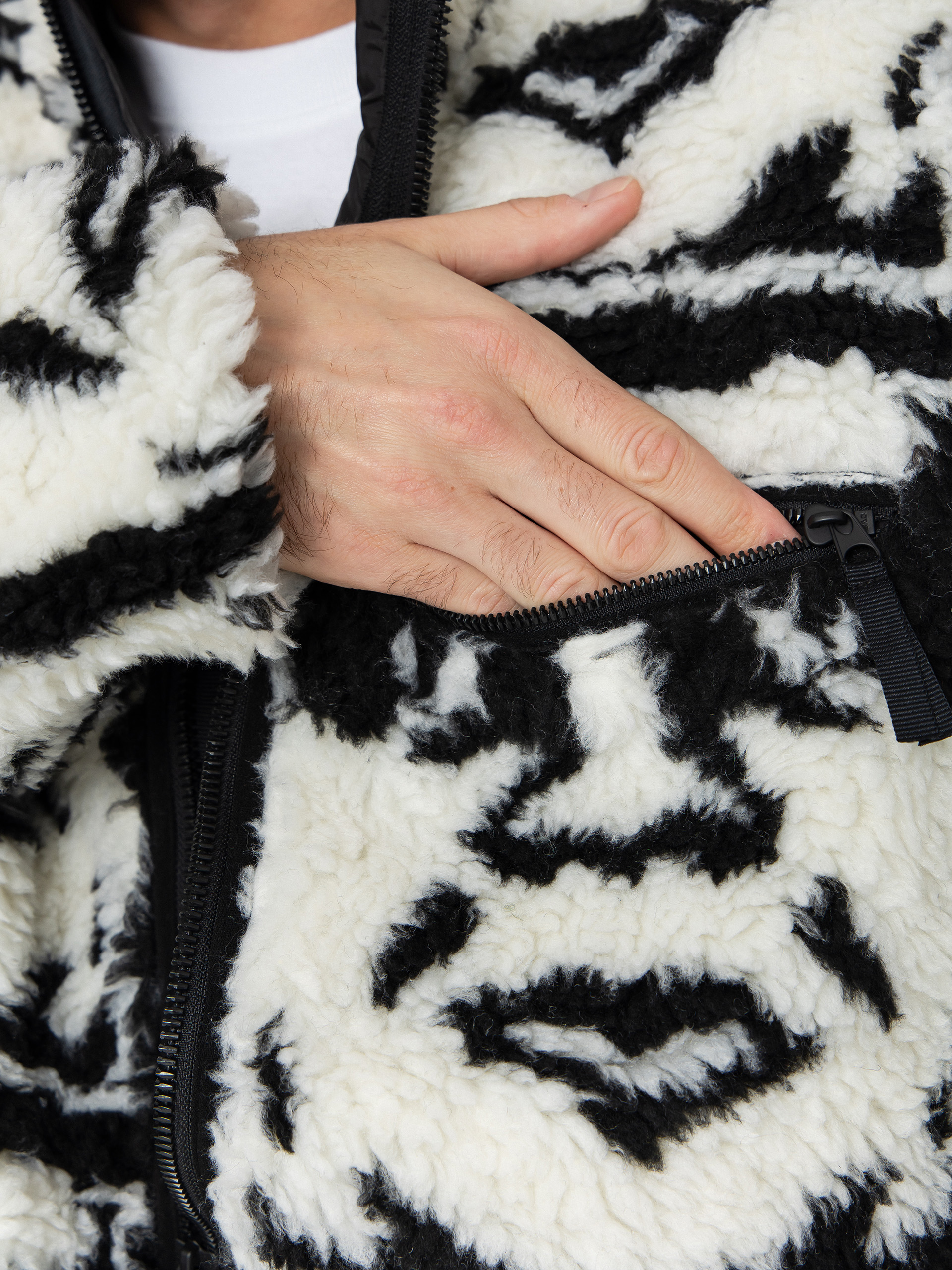 Męski Polar OBEY Obey Repeated Icon Sherpa (black multi)