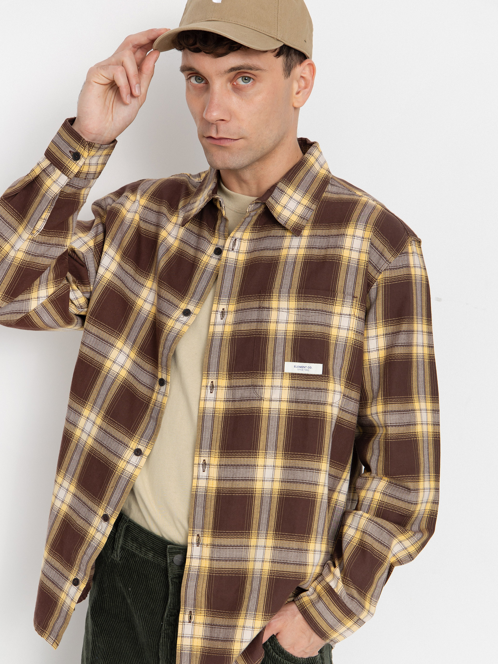Koszula Element All Season 1Pkt Lightweight (java/cornsilk plaid)