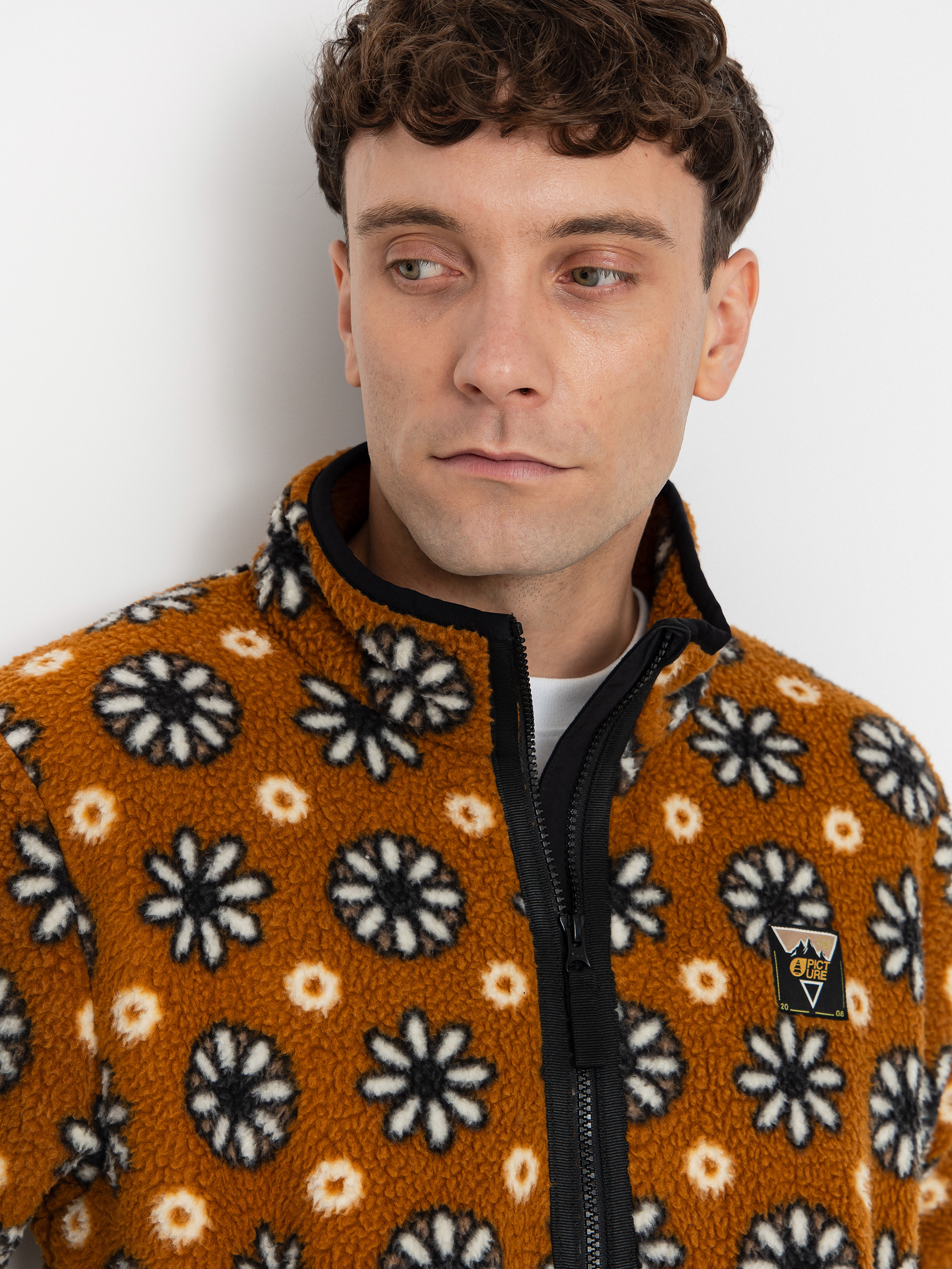 Męski Polar Picture Kimag Printed 1/4 Zip (daisy print)