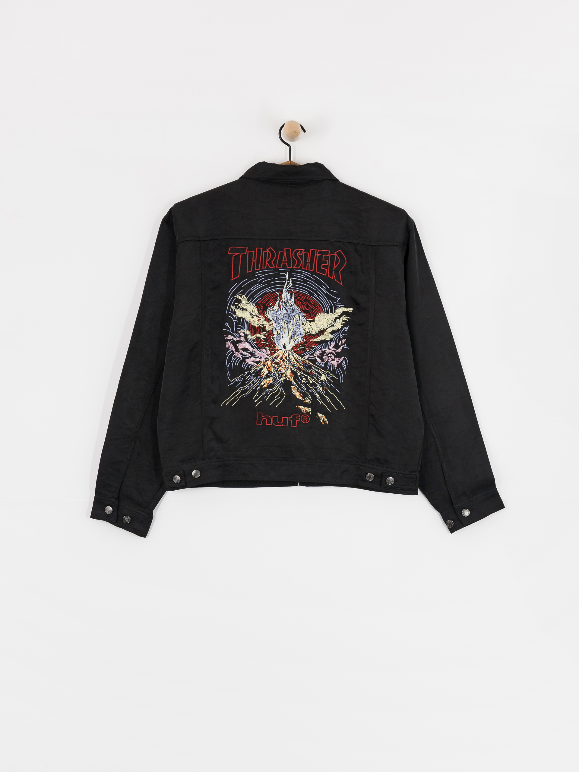 Kurtka HUF X Thrasher Trucker (black)