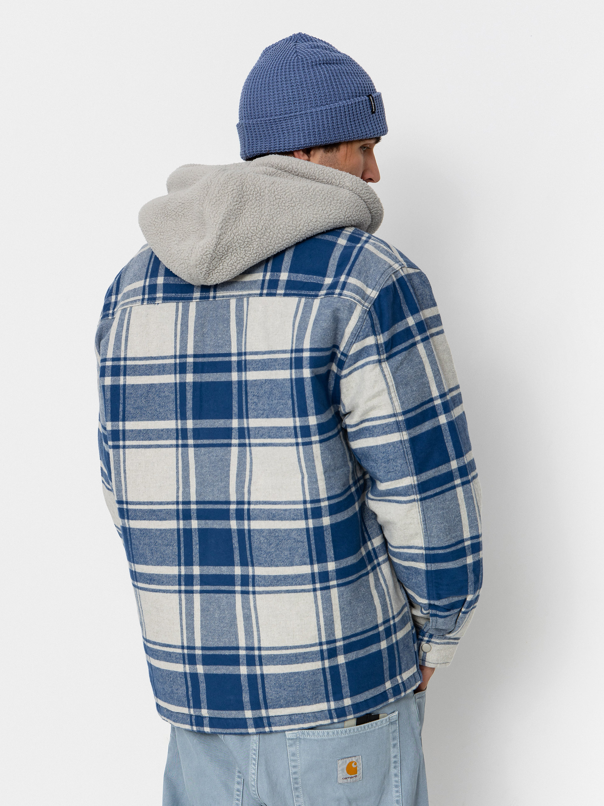 Koszula Vans Piedmont Hooded Plaid Shacket (oatmeal heather/truenvy)