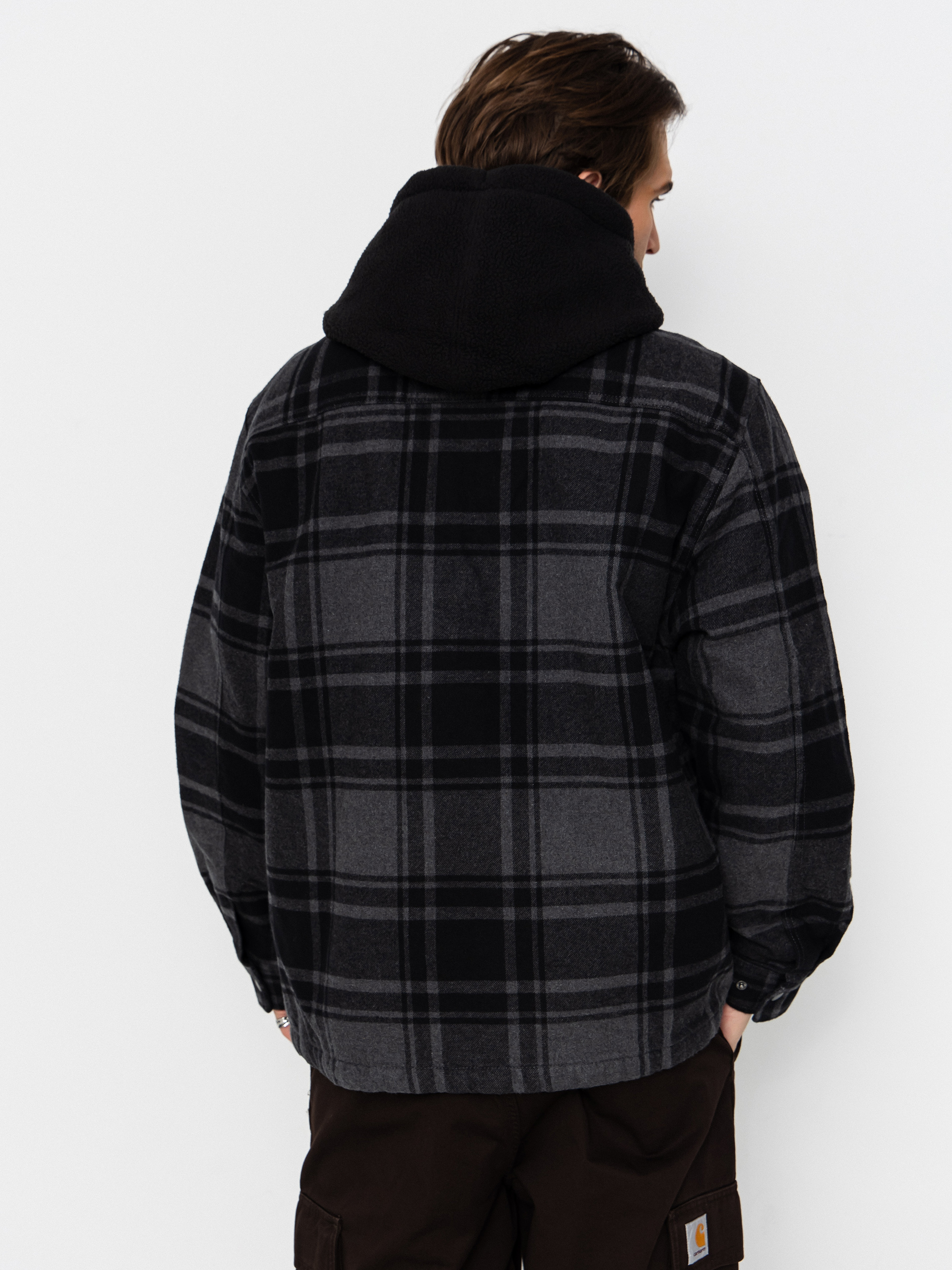 Koszula Vans Piedmont Hooded Plaid Shacket (black/asphalt heather)