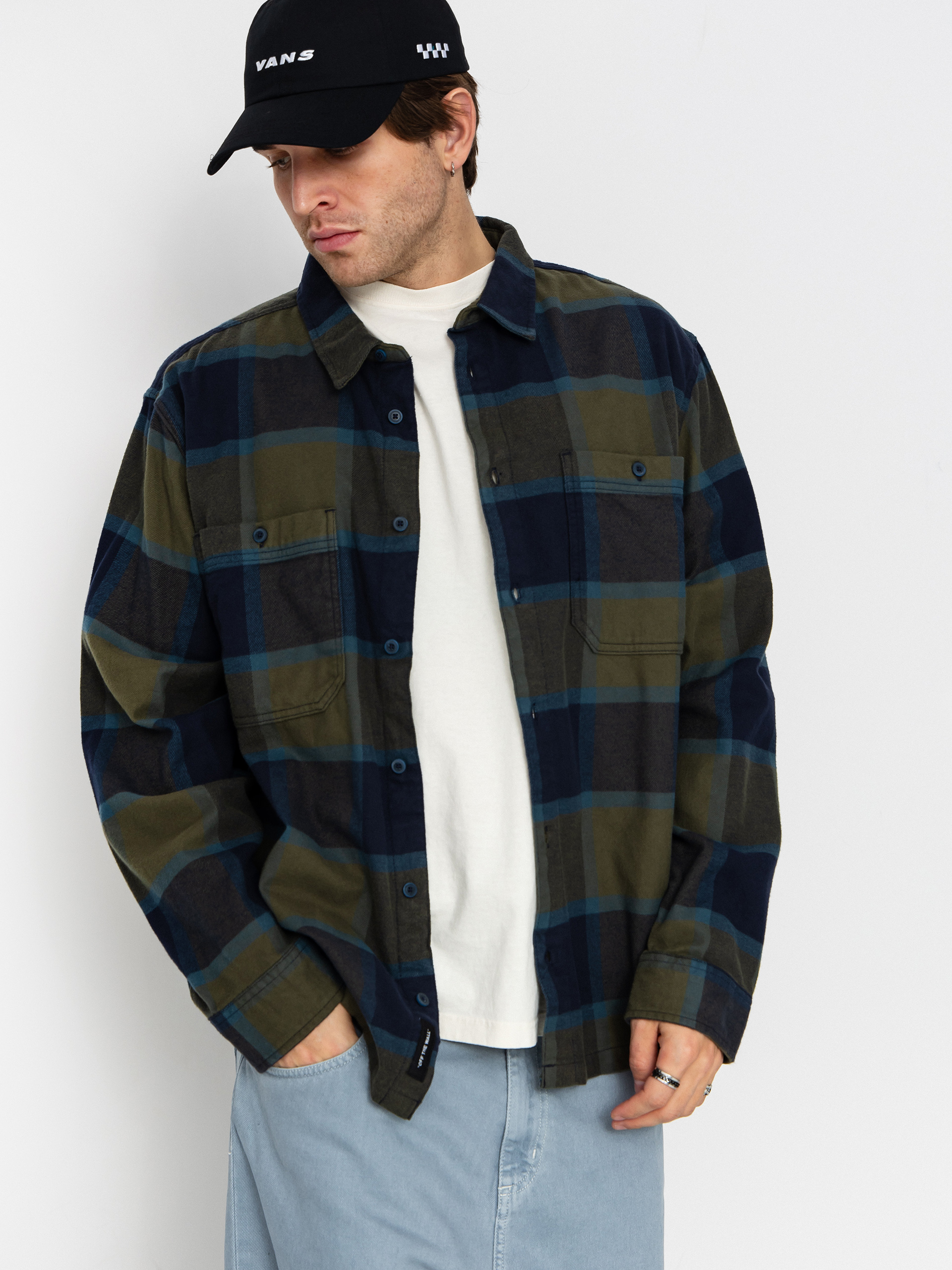 Koszula Vans Larkspur Plaid Flannel (grape leaf/parisiannght)
