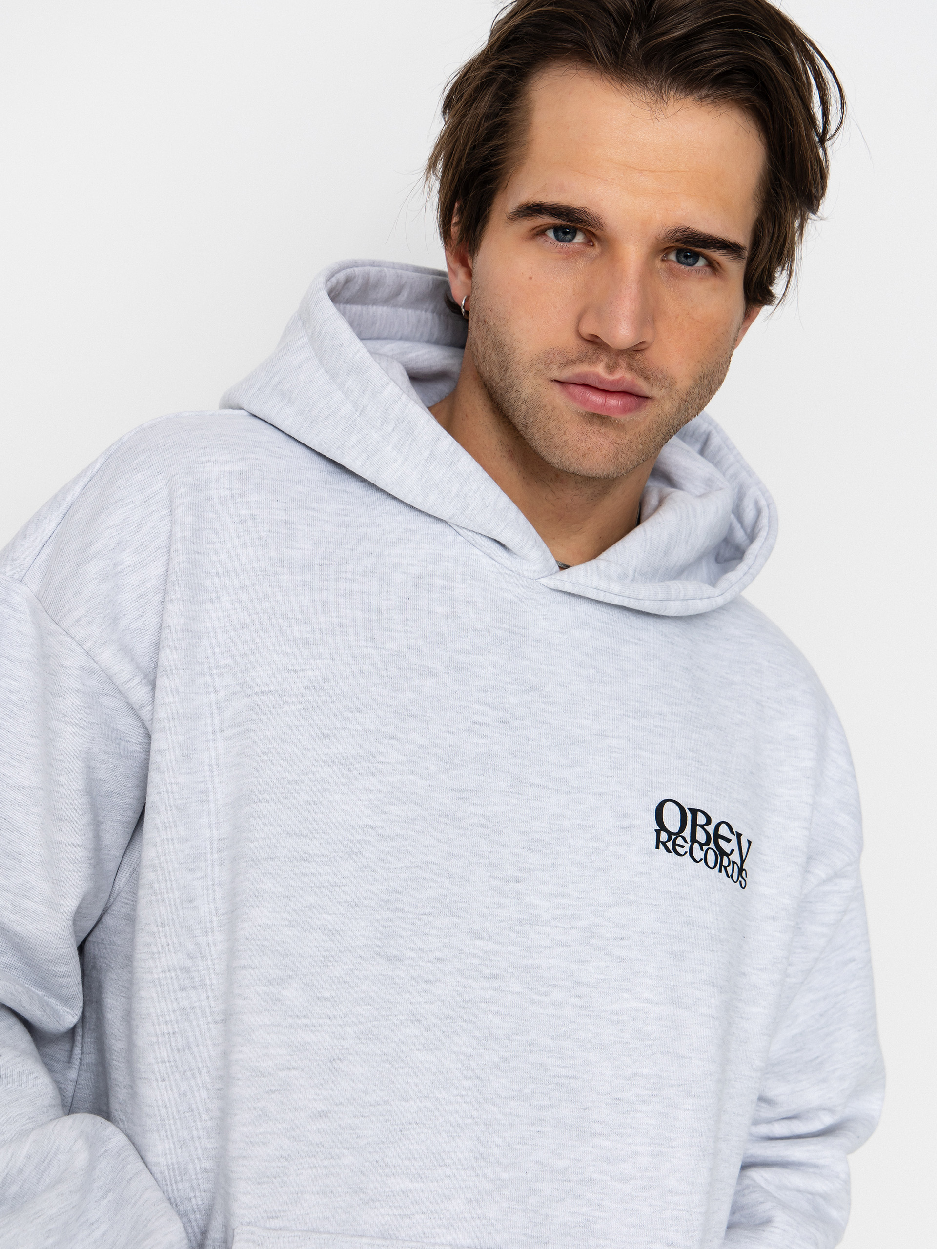 Bluza z kapturem OBEY Obey Disorder Extra Heavy HD (ash grey)