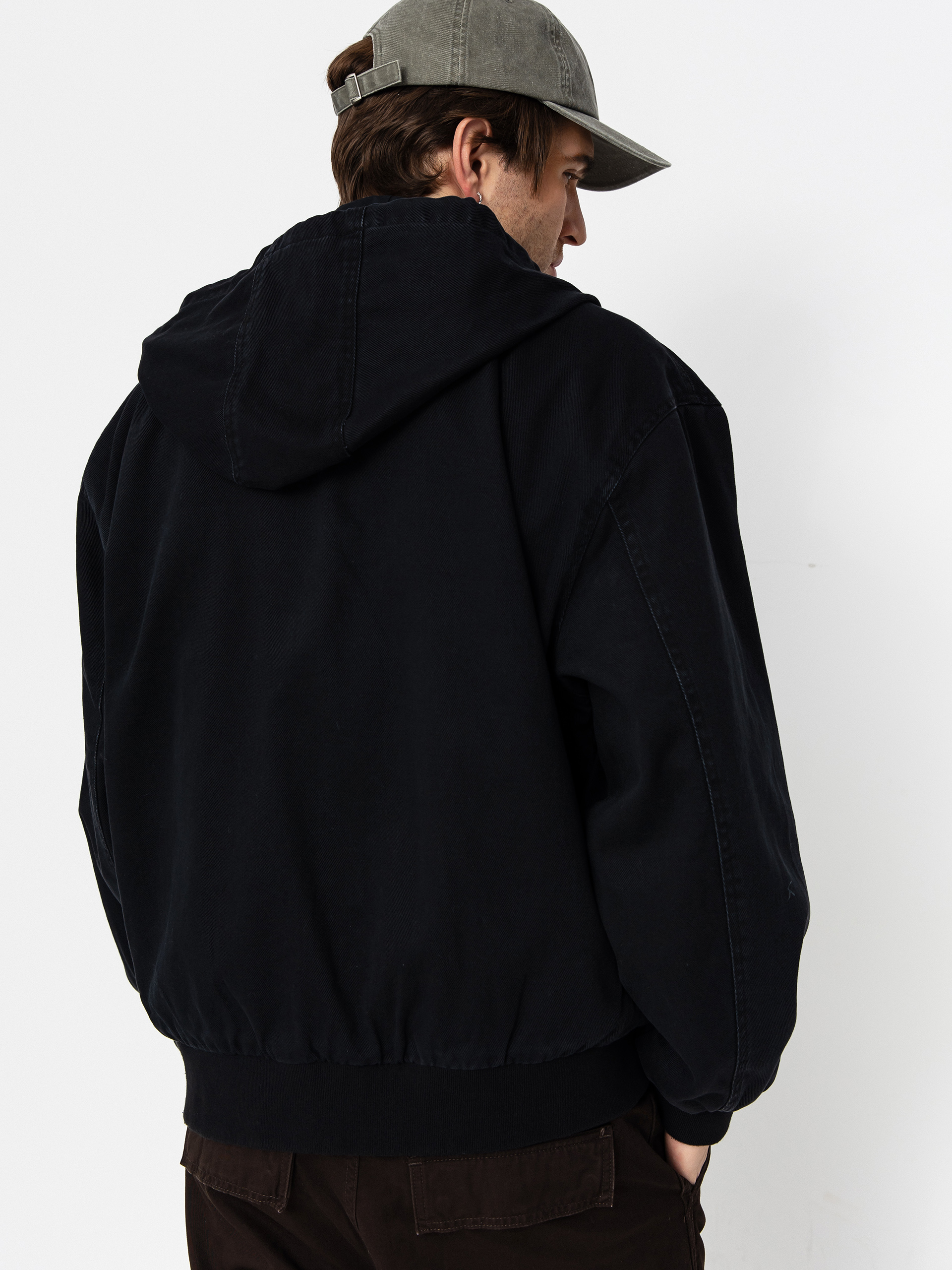 Kurtka OBEY Obey Glen Zip Up (black faded wash)