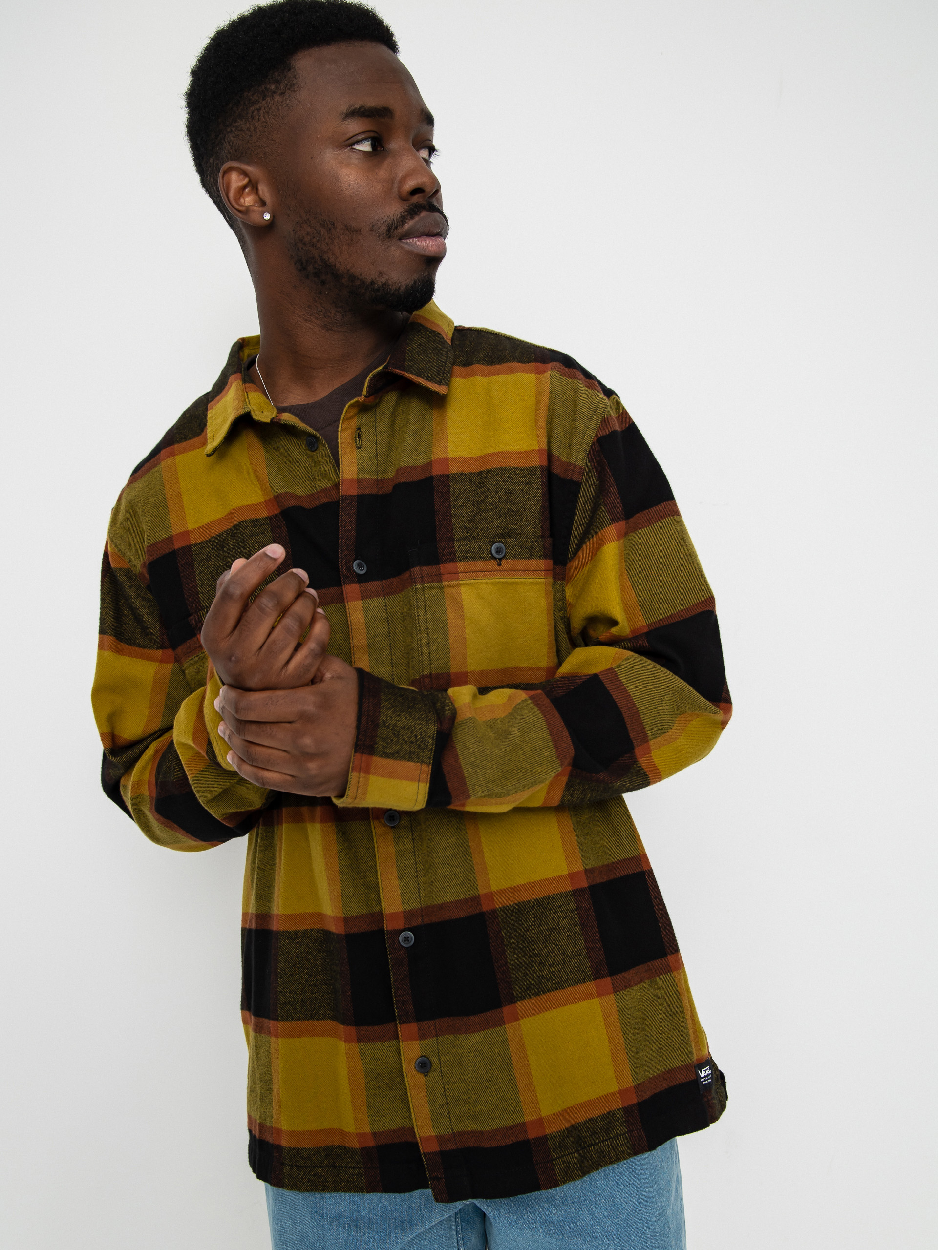 Koszula Vans Larkspur Plaid Flannel (burnt gold/black)