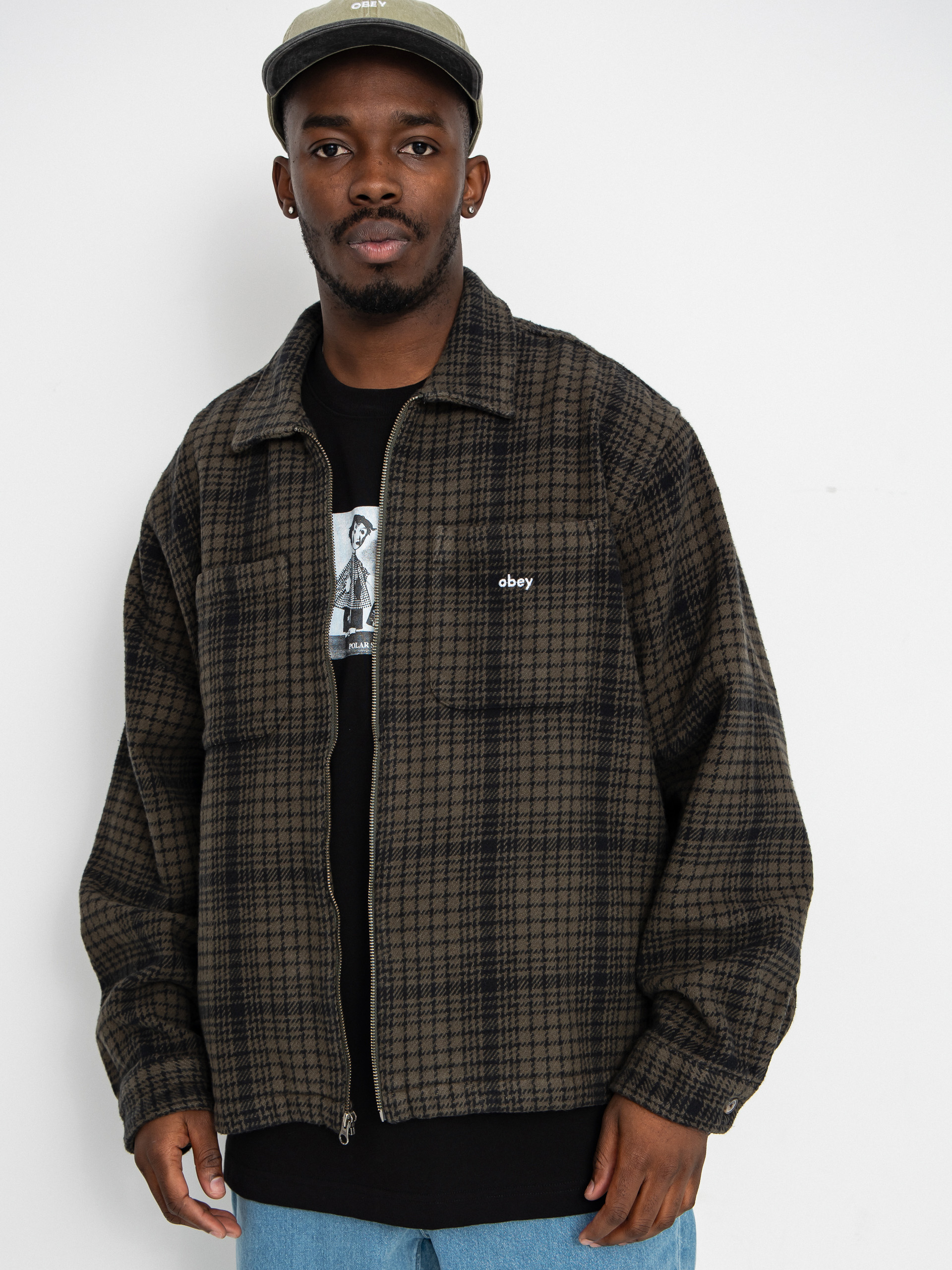 Kurtka OBEY Parker Zip (rosin multi)