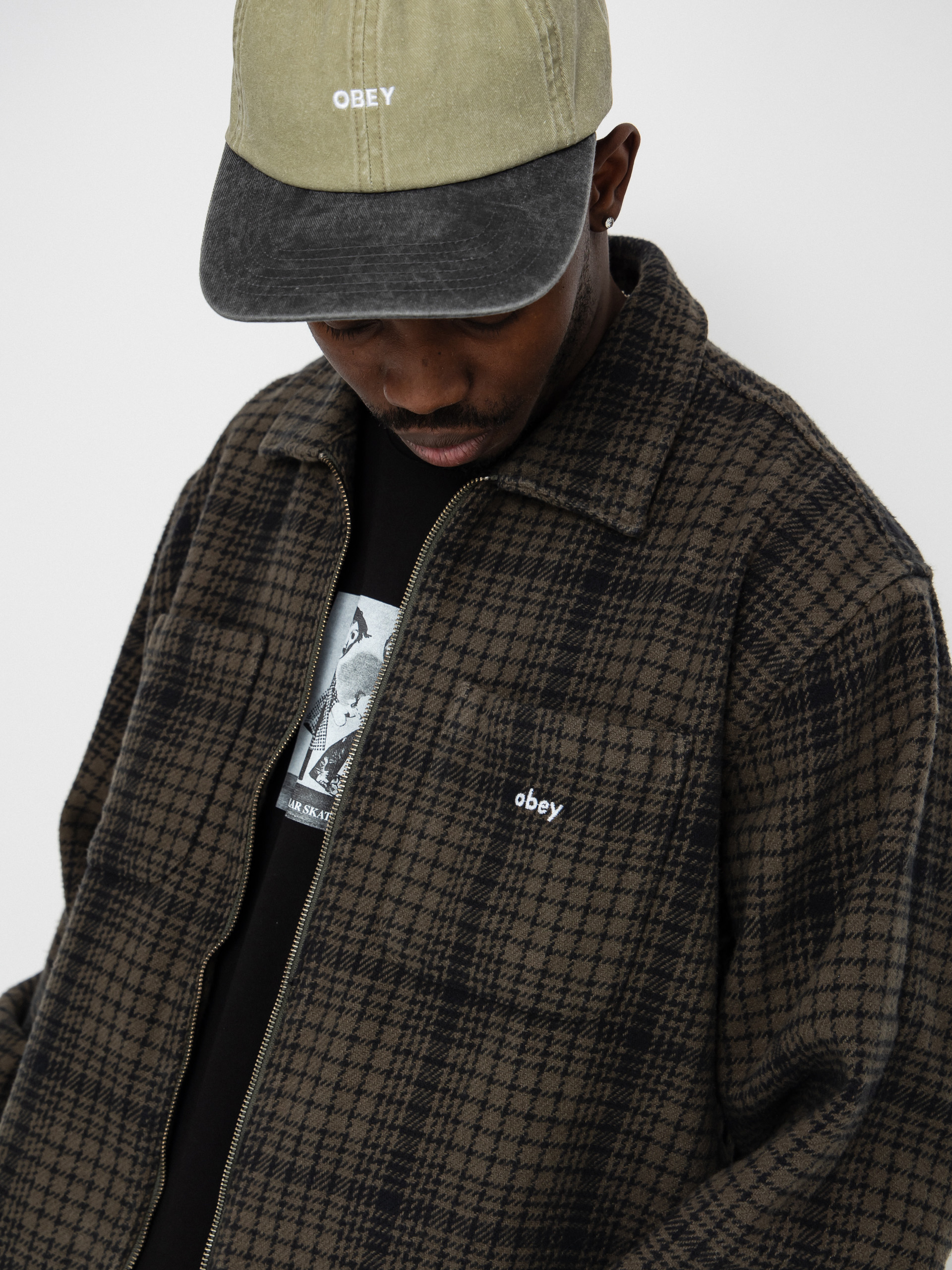 Kurtka OBEY Parker Zip (rosin multi)