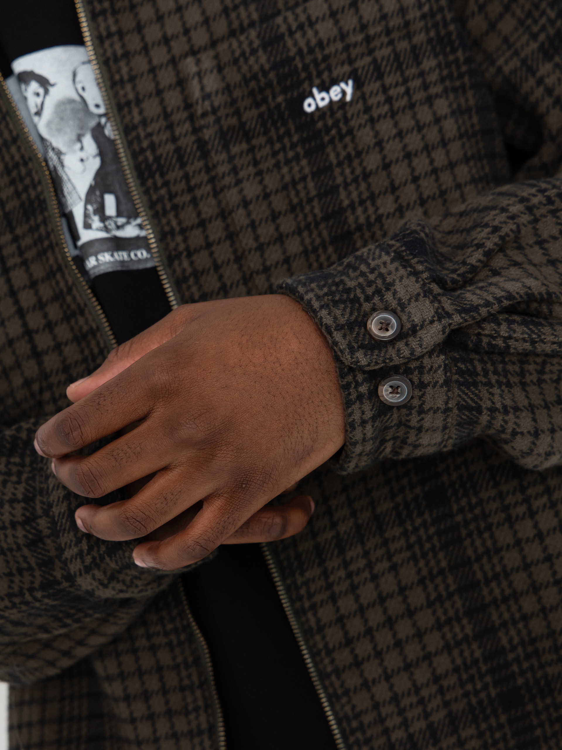 Kurtka OBEY Parker Zip (rosin multi)