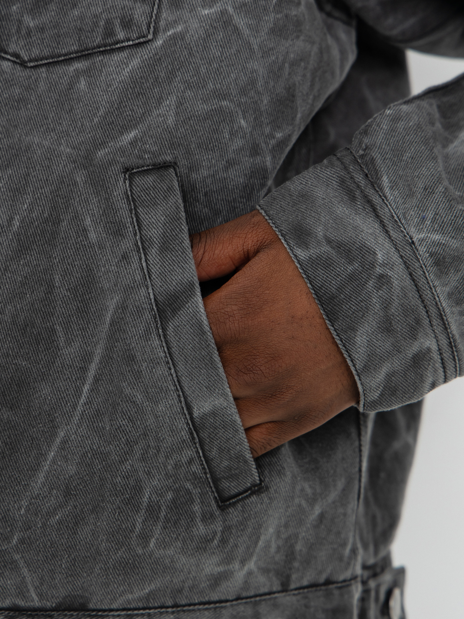 Kurtka OBEY Obey Workman Zip (black wrinkle wash)