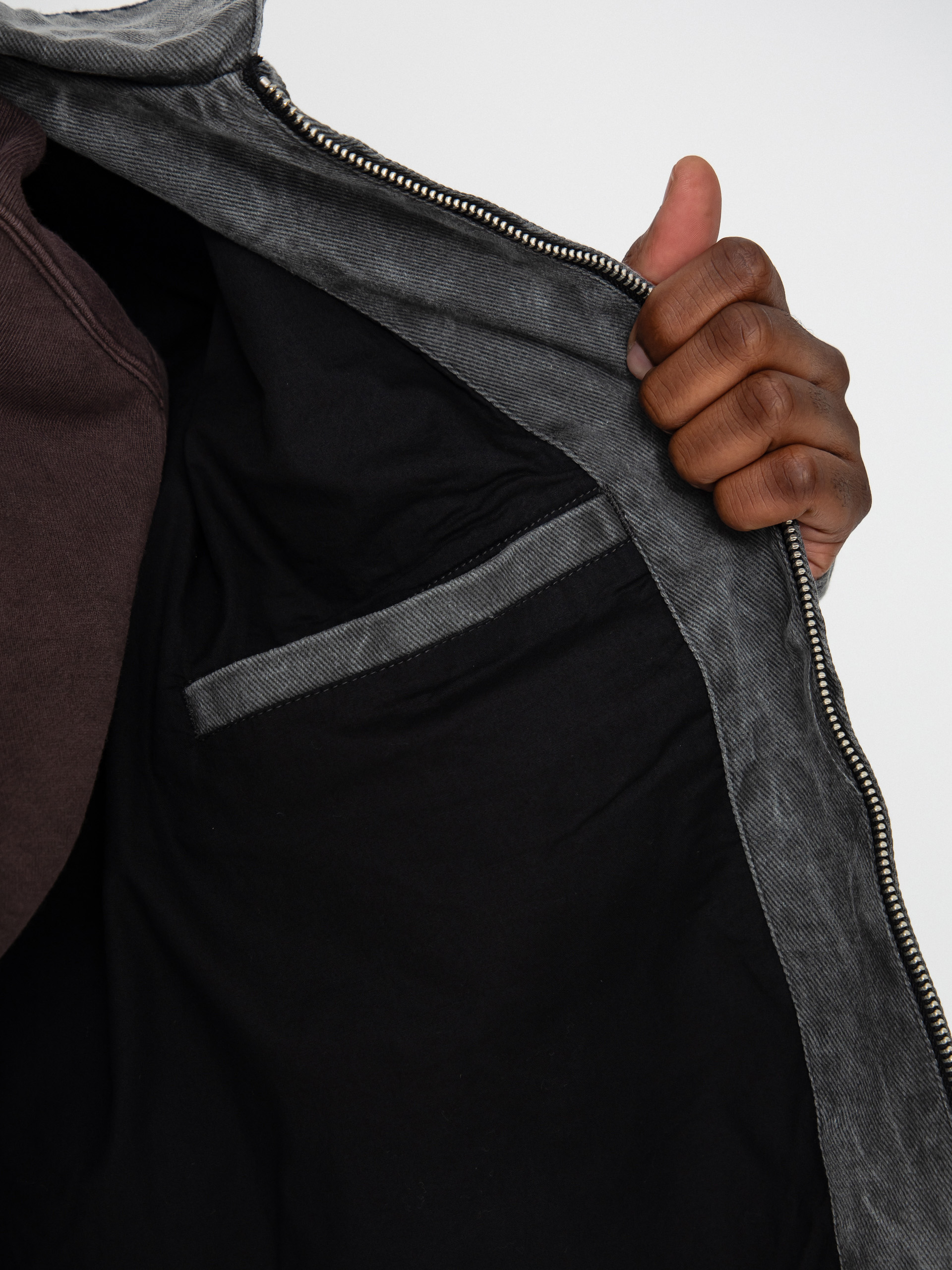 Kurtka OBEY Obey Workman Zip (black wrinkle wash)