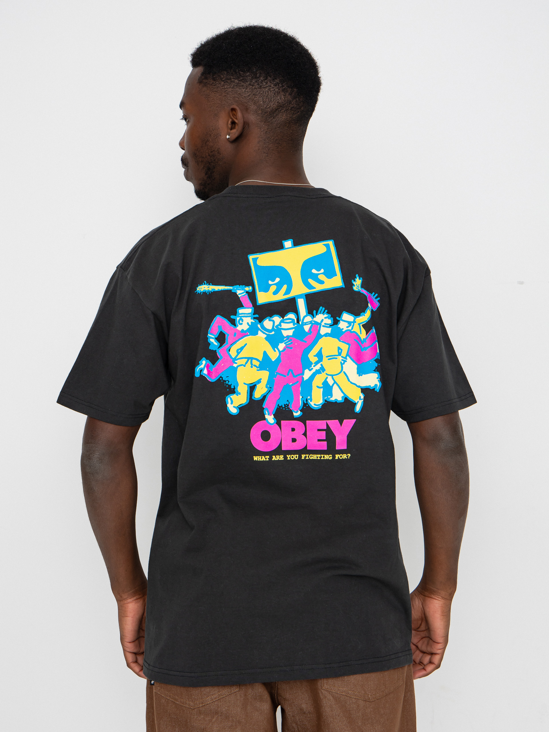 T-shirt OBEY Obey Steady Mobbin (vintage black)