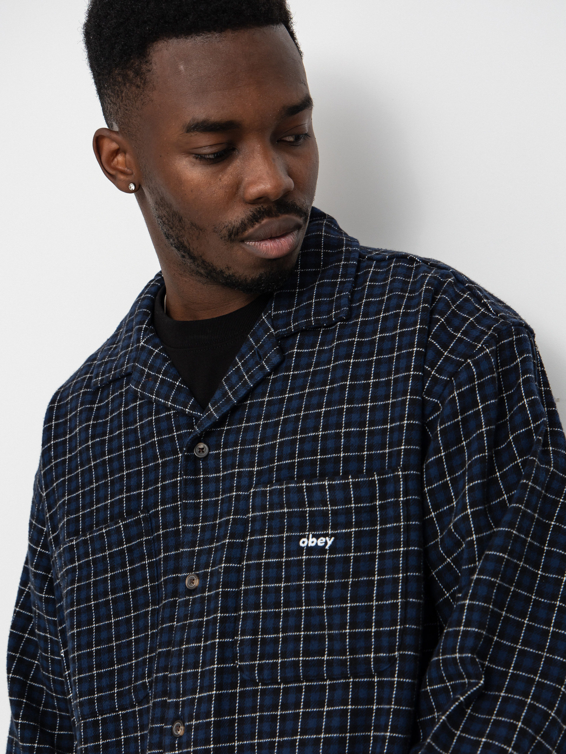 Koszula OBEY Adams (academy navy multi)