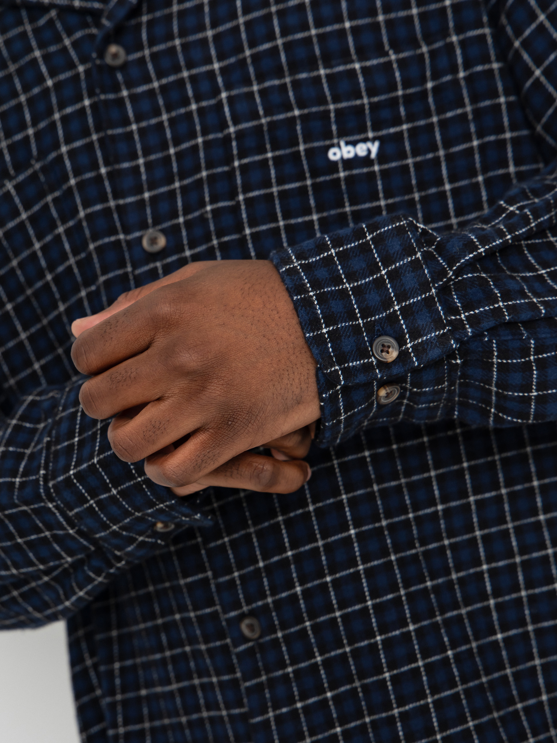 Koszula OBEY Adams (academy navy multi)