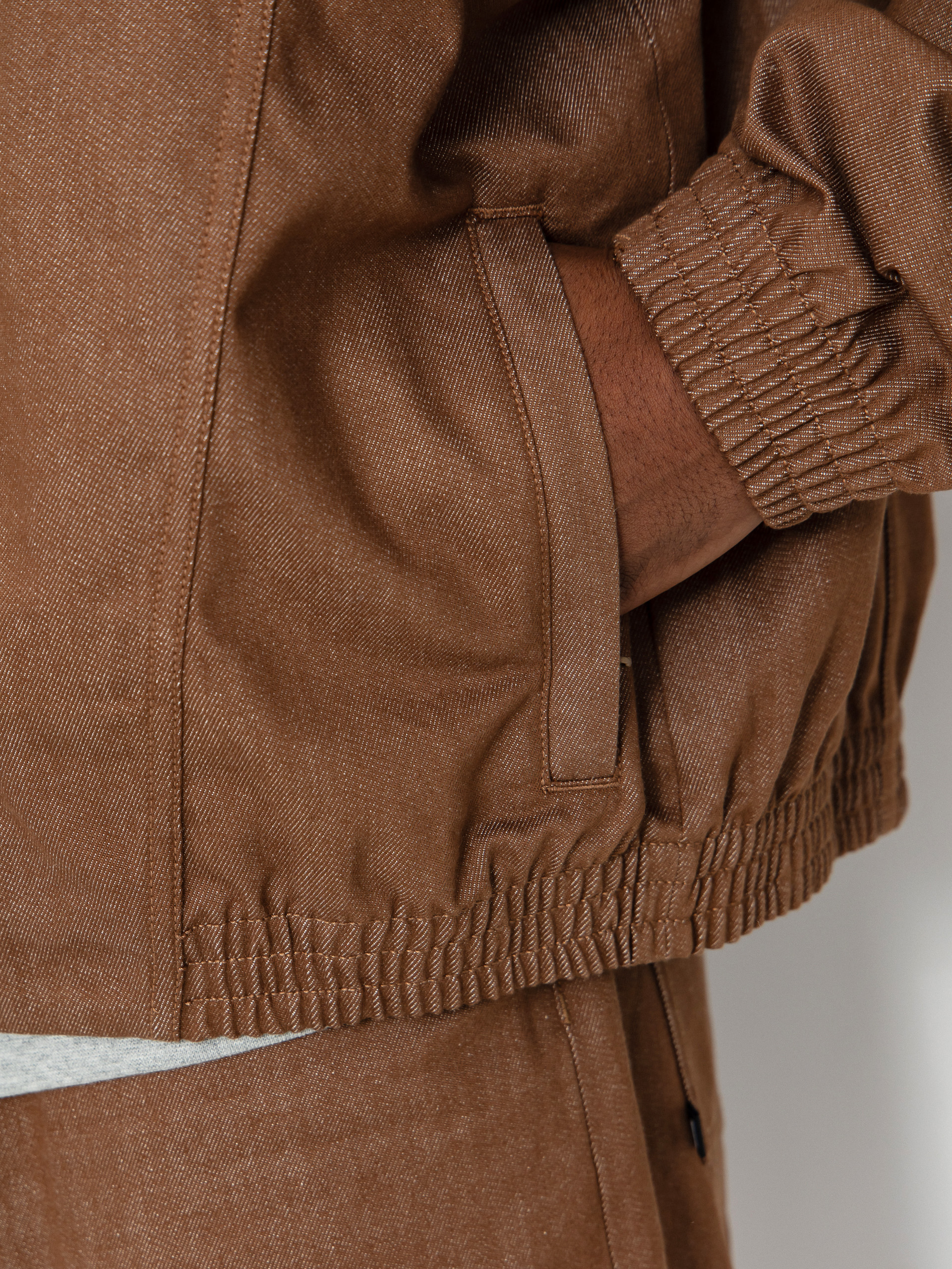 Kurtka Nike SB Denim FZ Trak (mosswood brown/white)