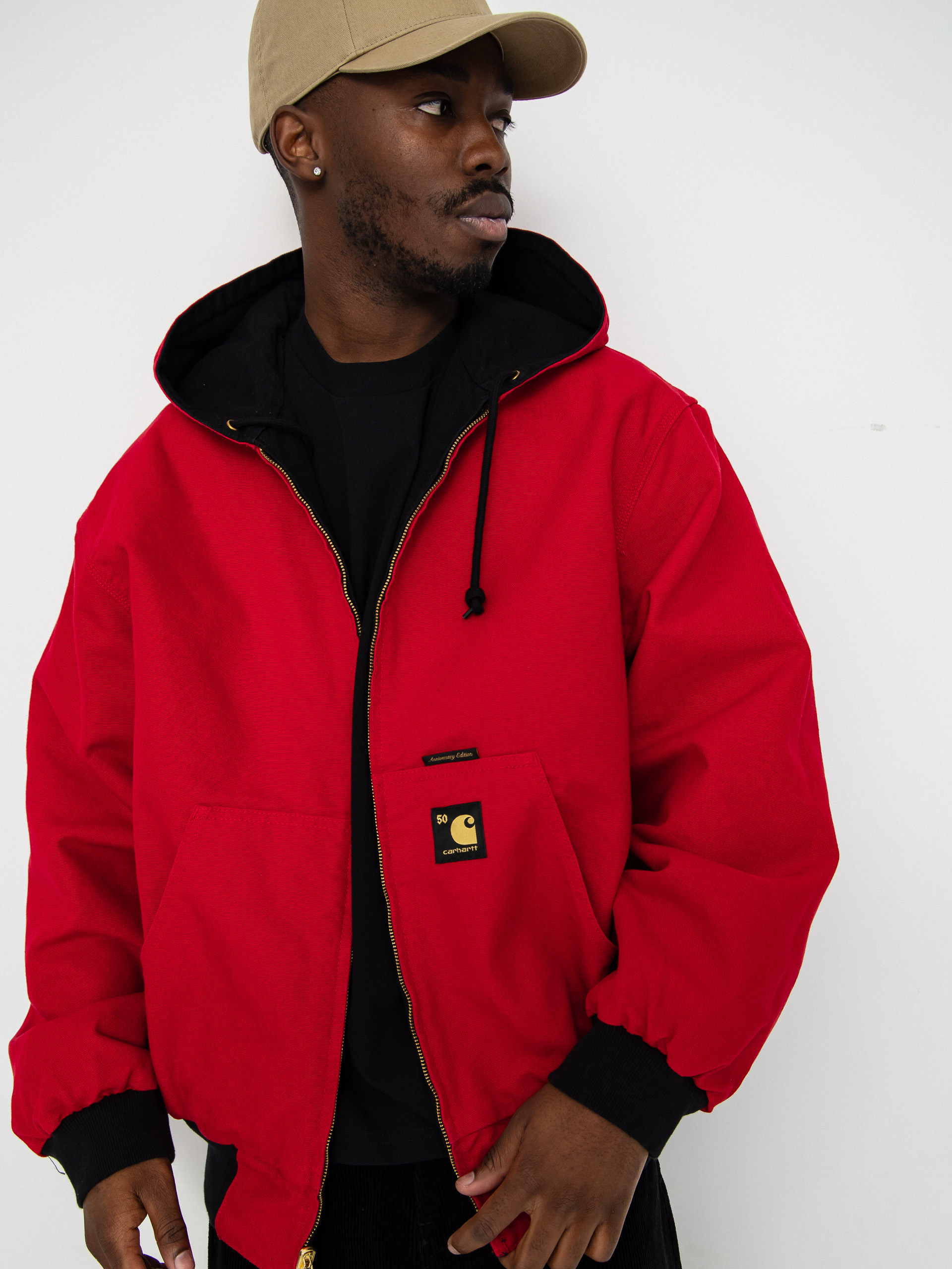 Kurtka Carhartt WIP 50 Years Anniversary OG Active (black/usa red/rinsed)